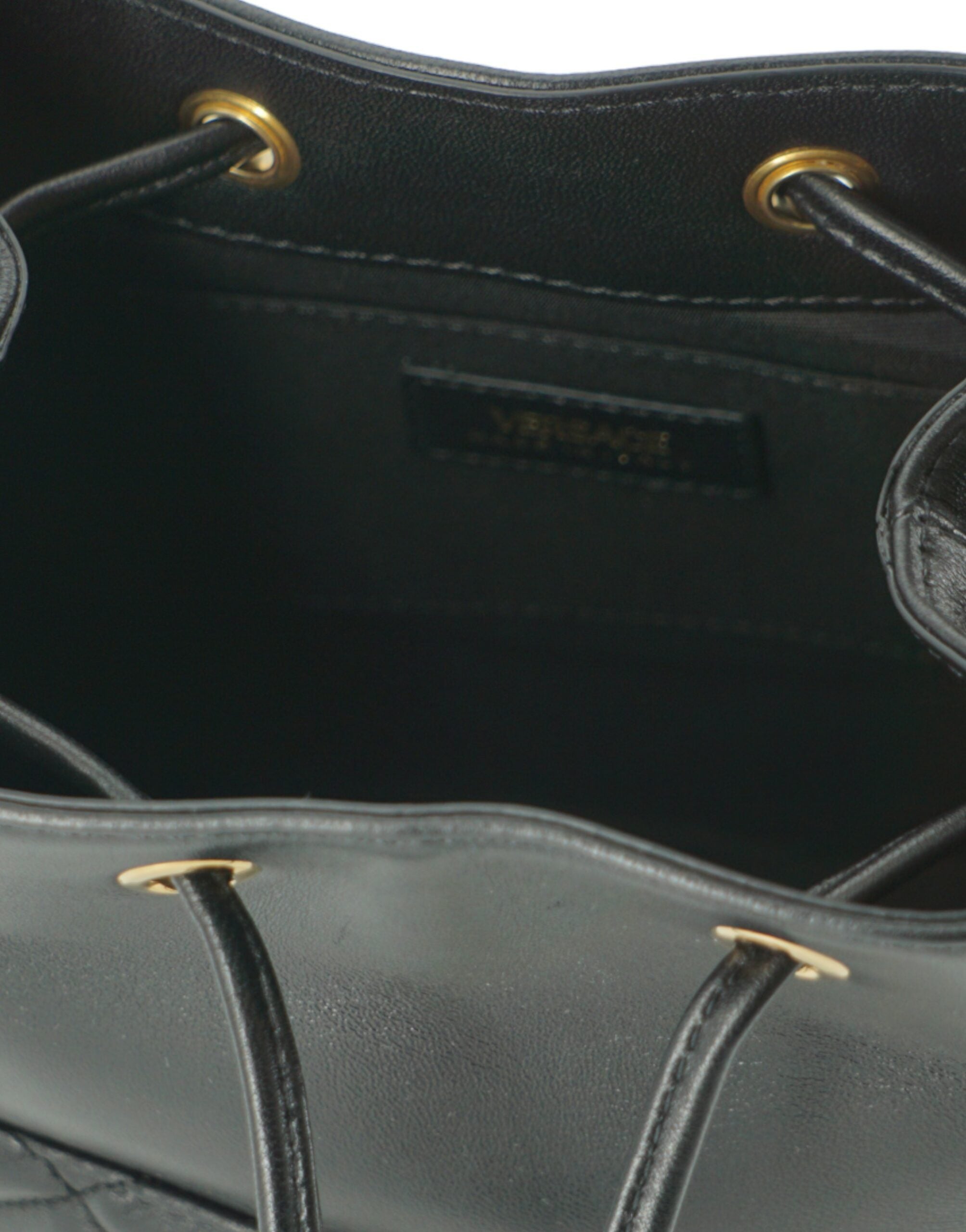 Versace Elegant Black Leather Bucket Shoulder Bag - Luksusmuotia Versace - Tutustu YVES JAVANNI® 