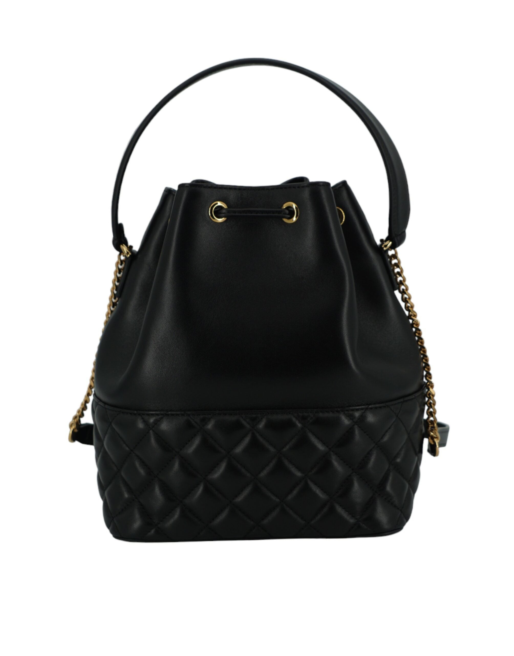 Versace Elegant Black Leather Medusa Bucket Shoulder Bag - Luxury from Versace - Shop at YVES JAVANNI