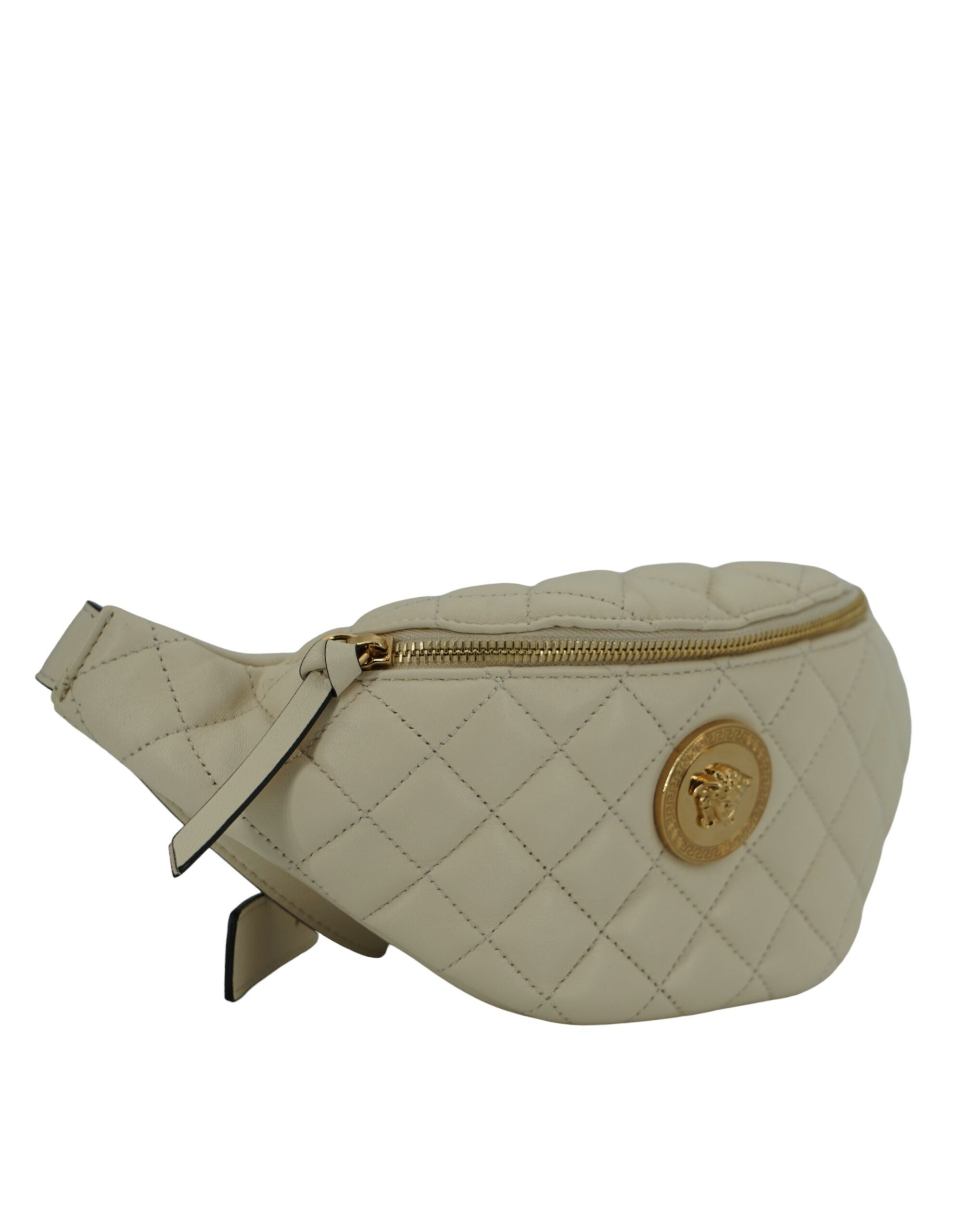 Versace Elegant White Lamb Leather Belt Bag - Luksusmuotia Versace - Tutustu YVES JAVANNI® 