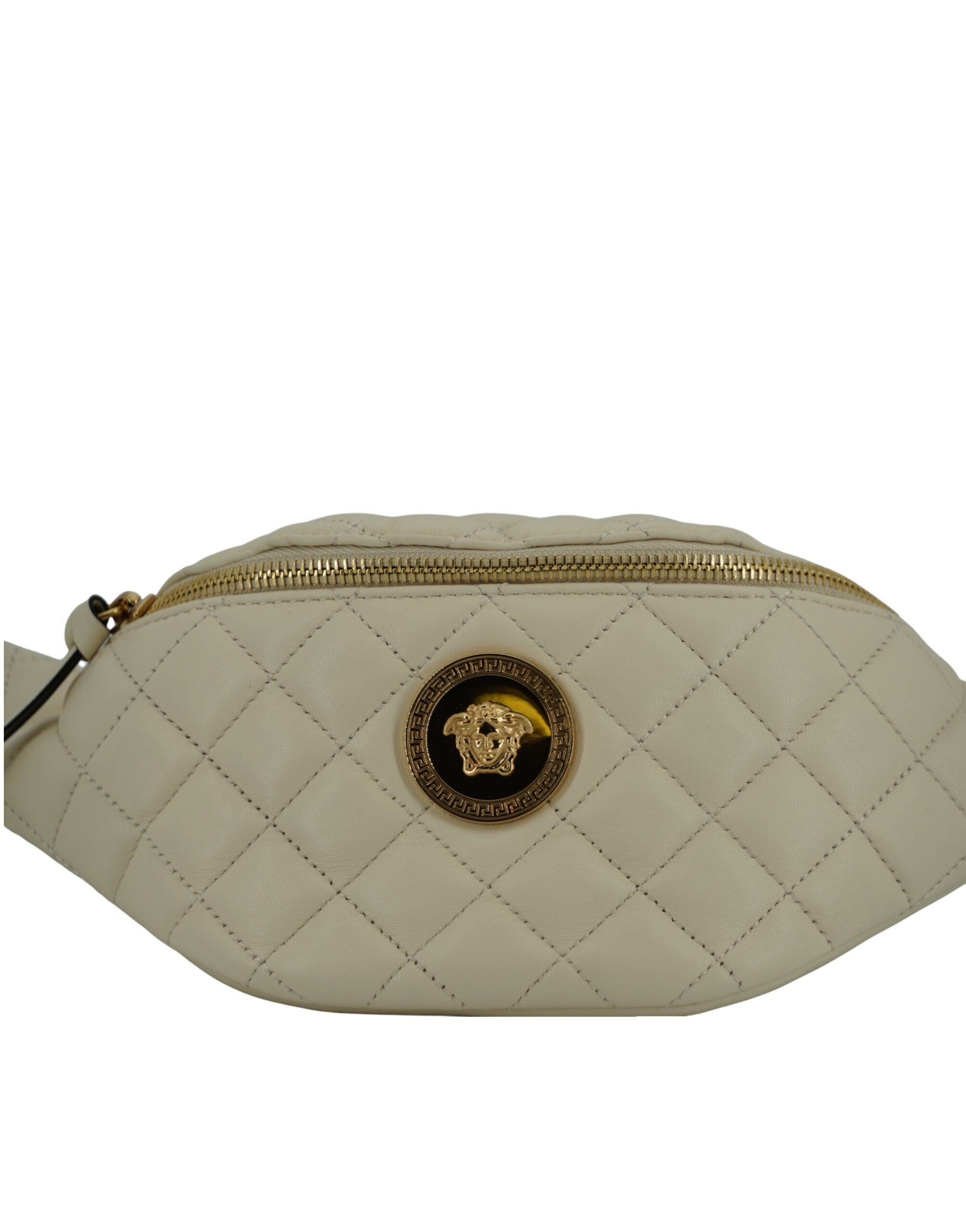 Versace Elegant White Lamb Leather Belt Bag - Luksusmuotia Versace - Tutustu YVES JAVANNI® 