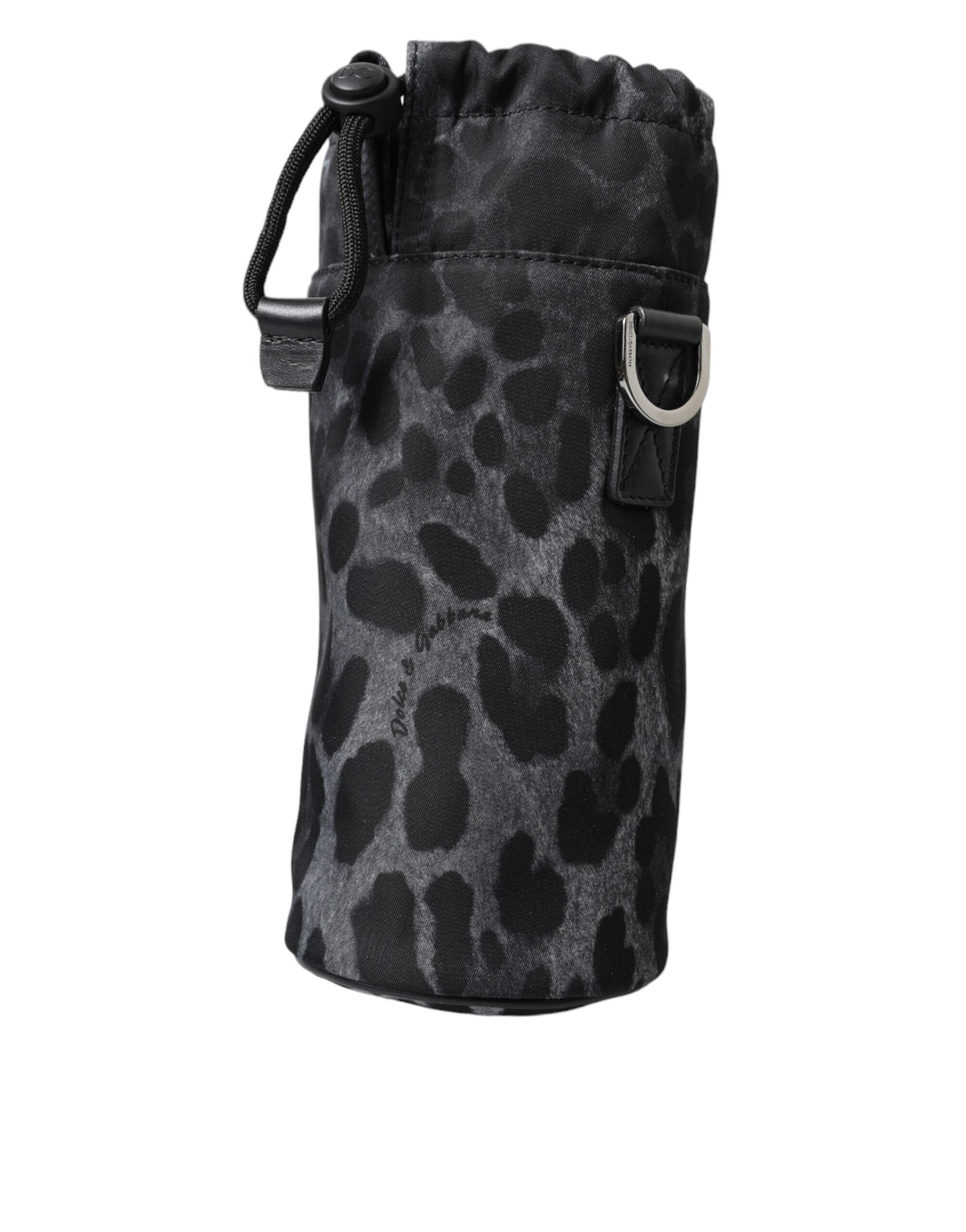 Dolce & Gabbana Chic Leopard Print Round Bottle Cage - Luksusmuotia Dolce & Gabbana - Tutustu YVES JAVANNI® 