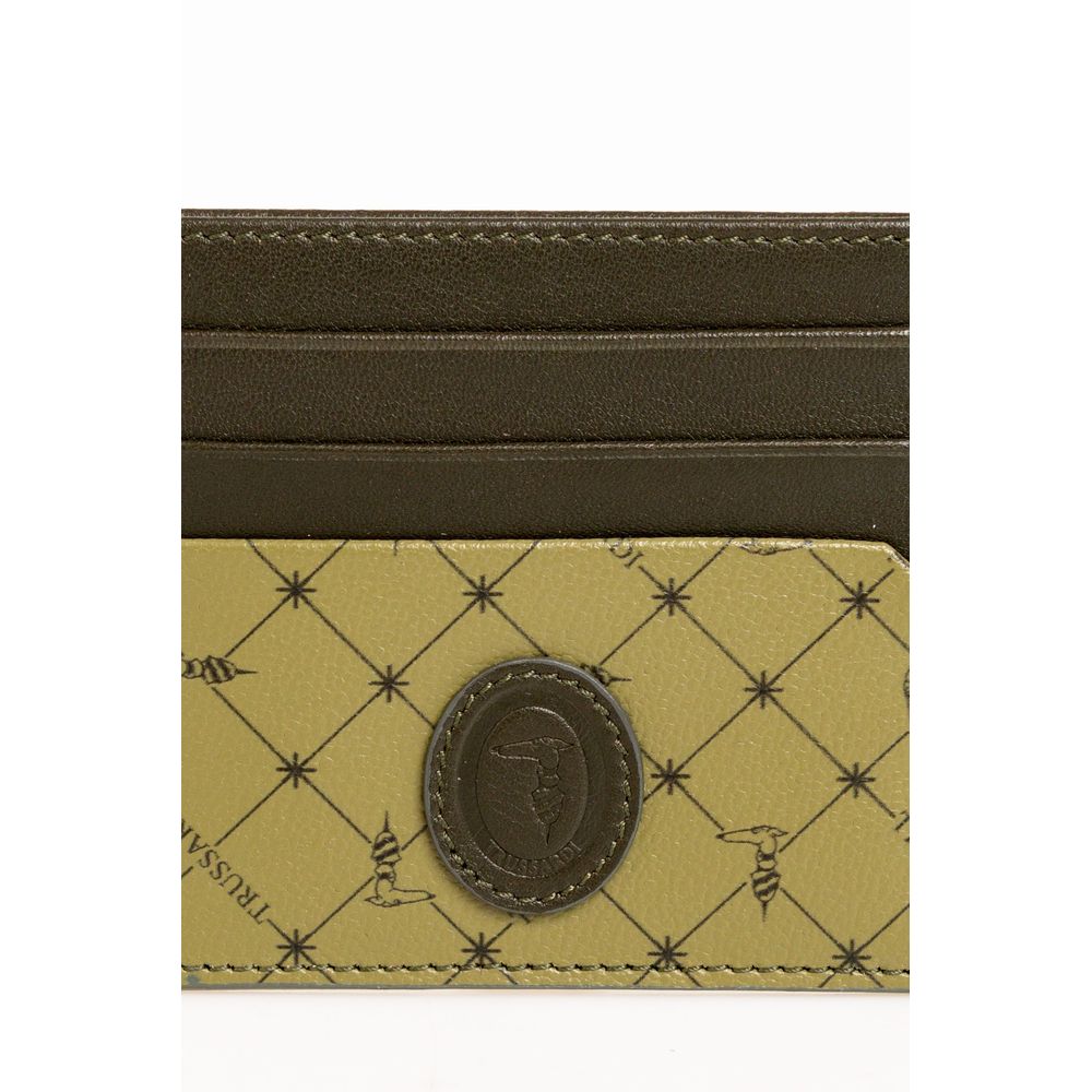 Trussardi Green Leather Men Wallet - Luksusmuotia Trussardi - Tutustu YVES JAVANNI® 