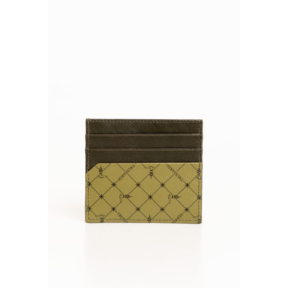 Trussardi Green Leather Men Wallet - Luksusmuotia Trussardi - Tutustu YVES JAVANNI® 