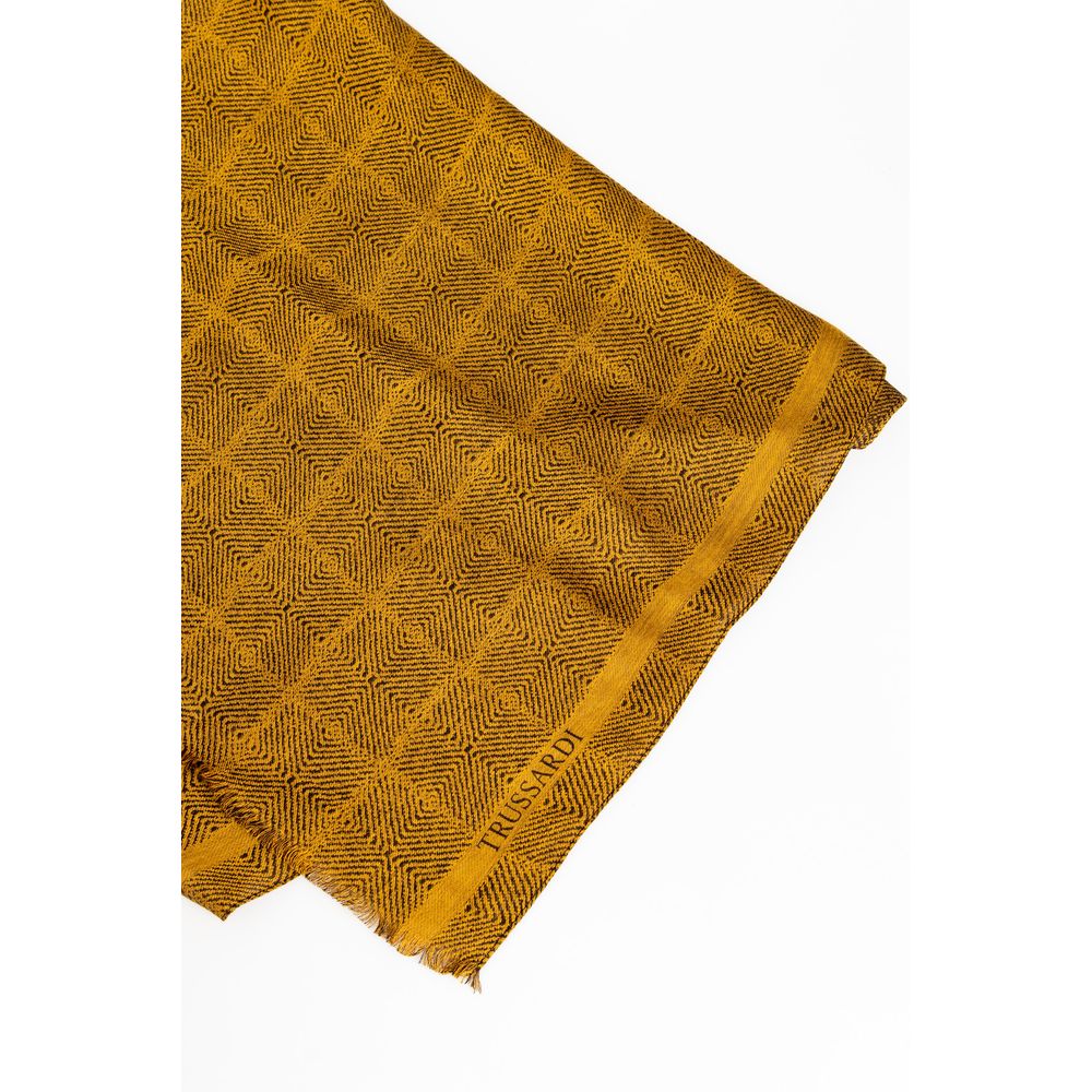 Trussardi Yellow Viscose Men Scarf - Luksuslaukut ja asusteet Trussardi - Tutustu YVES JAVANNI® 