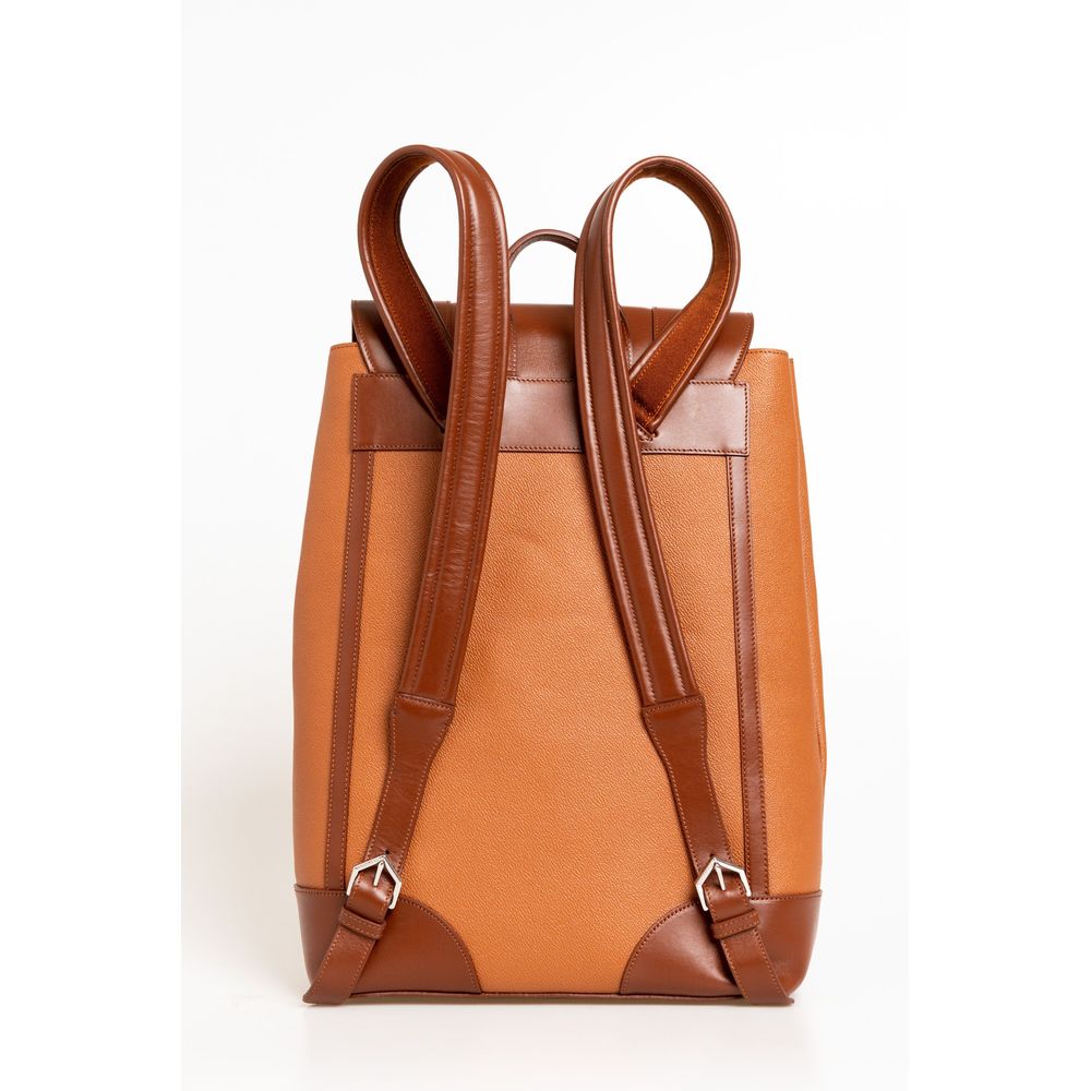 Trussardi Brown Leather Men Backpack - Luksusmuotia Trussardi - Tutustu YVES JAVANNI® 