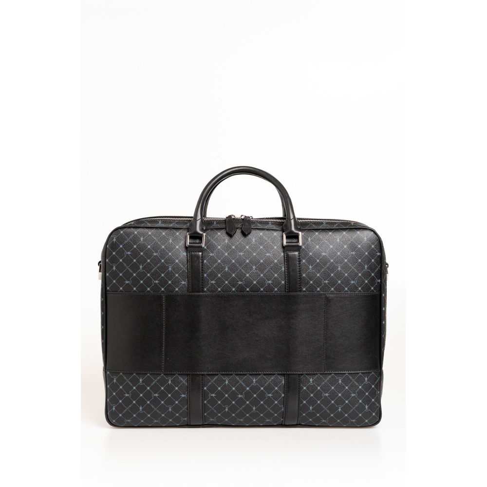 Trussardi Black Leather Men Briefcase - Luksusmuotia Trussardi - Tutustu YVES JAVANNI® 