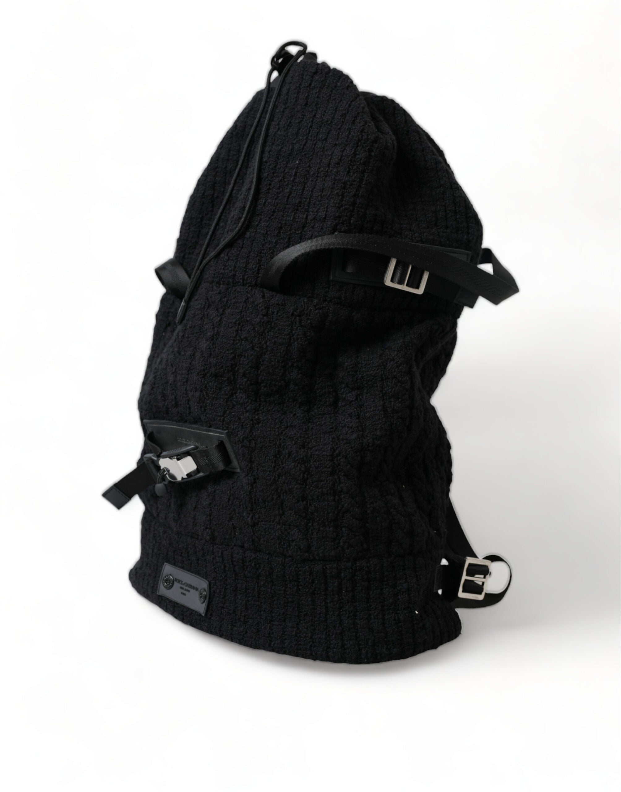 Dolce & Gabbana Elegant Tricot Wool-Blend Backpack in Black - Luksusmuotia Dolce & Gabbana - Tutustu YVES JAVANNI® 