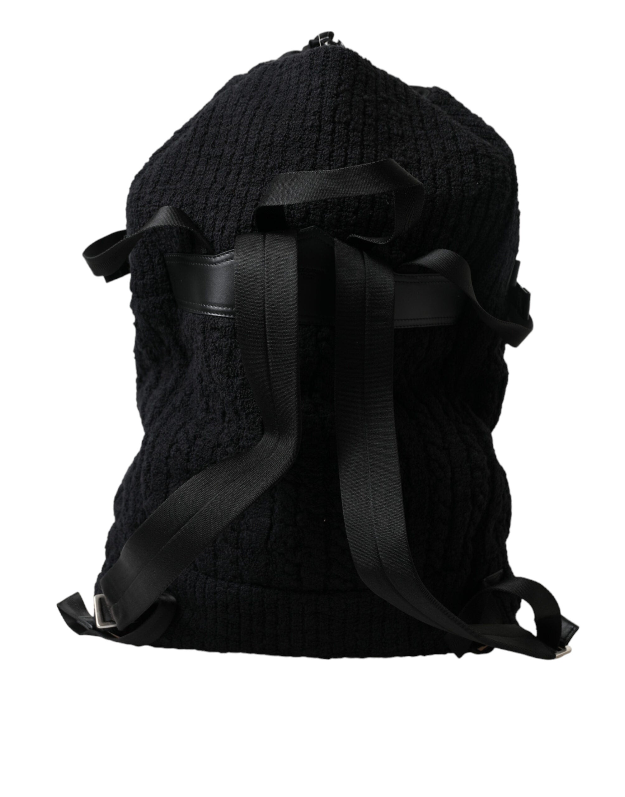 Dolce & Gabbana Elegant Tricot Wool-Blend Backpack in Black - Luksusmuotia Dolce & Gabbana - Tutustu YVES JAVANNI® 