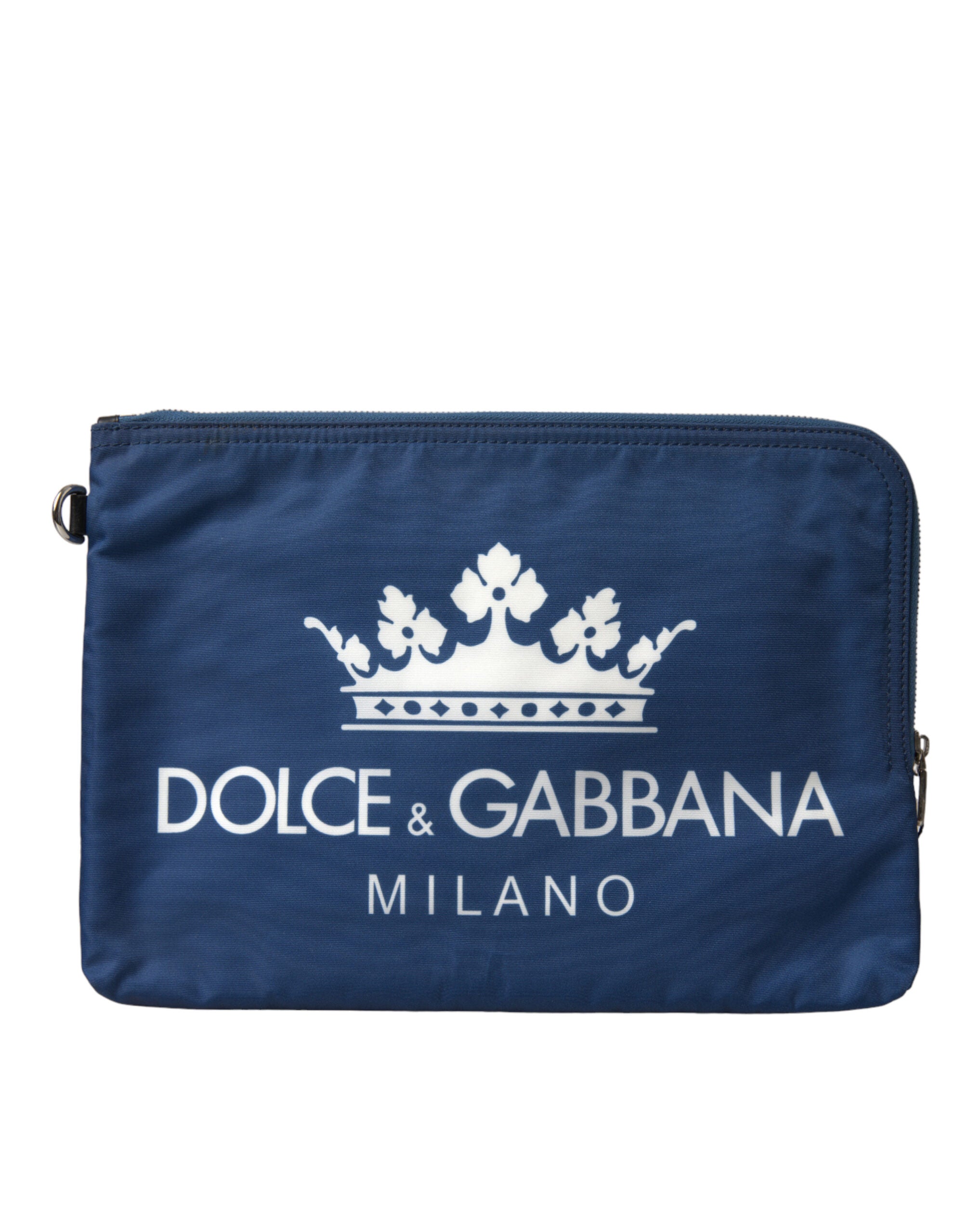 Dolce & Gabbana Elegant Blue Nylon Zipped Clutch - Luksusmuotia Dolce & Gabbana - Tutustu YVES JAVANNI® 