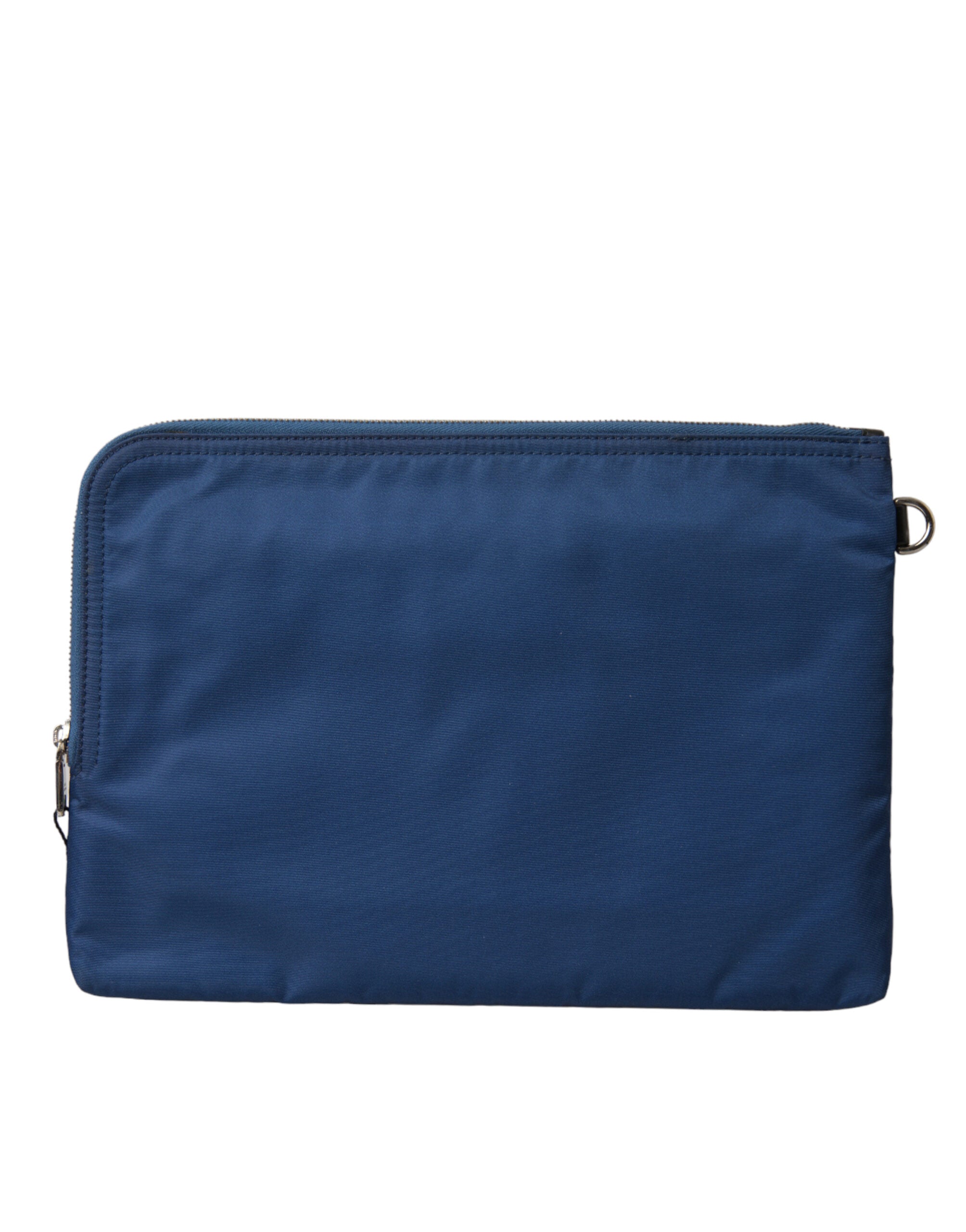 Dolce & Gabbana Elegant Blue Nylon Zipped Clutch - Luksusmuotia Dolce & Gabbana - Tutustu YVES JAVANNI® 