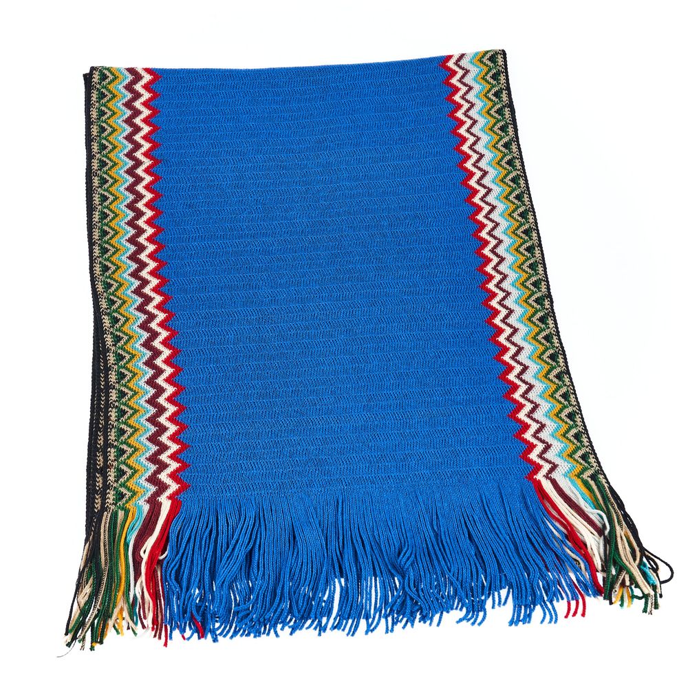 Missoni Blue Wool Men Scarf - Luksusmuotia Missoni - Tutustu YVES JAVANNI® 