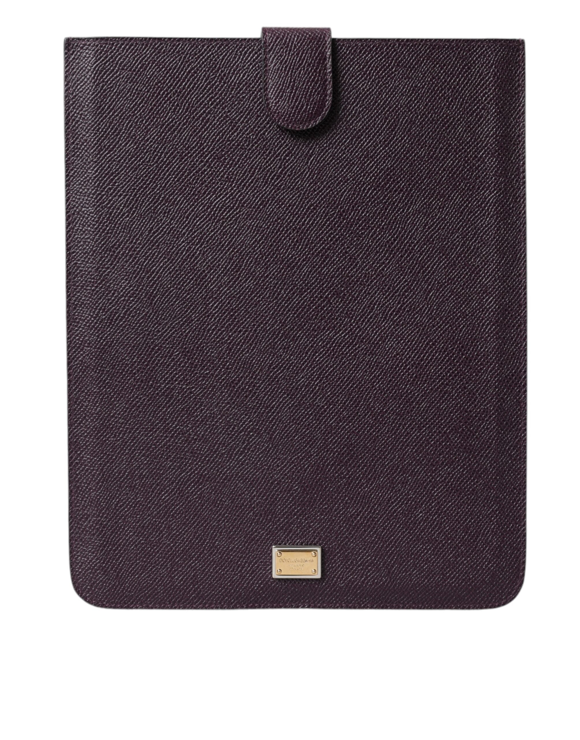 Dolce & Gabbana Elegant Leather Tablet Pouch in Rich Brown - Luksusmuotia Dolce & Gabbana - Tutustu YVES JAVANNI® 