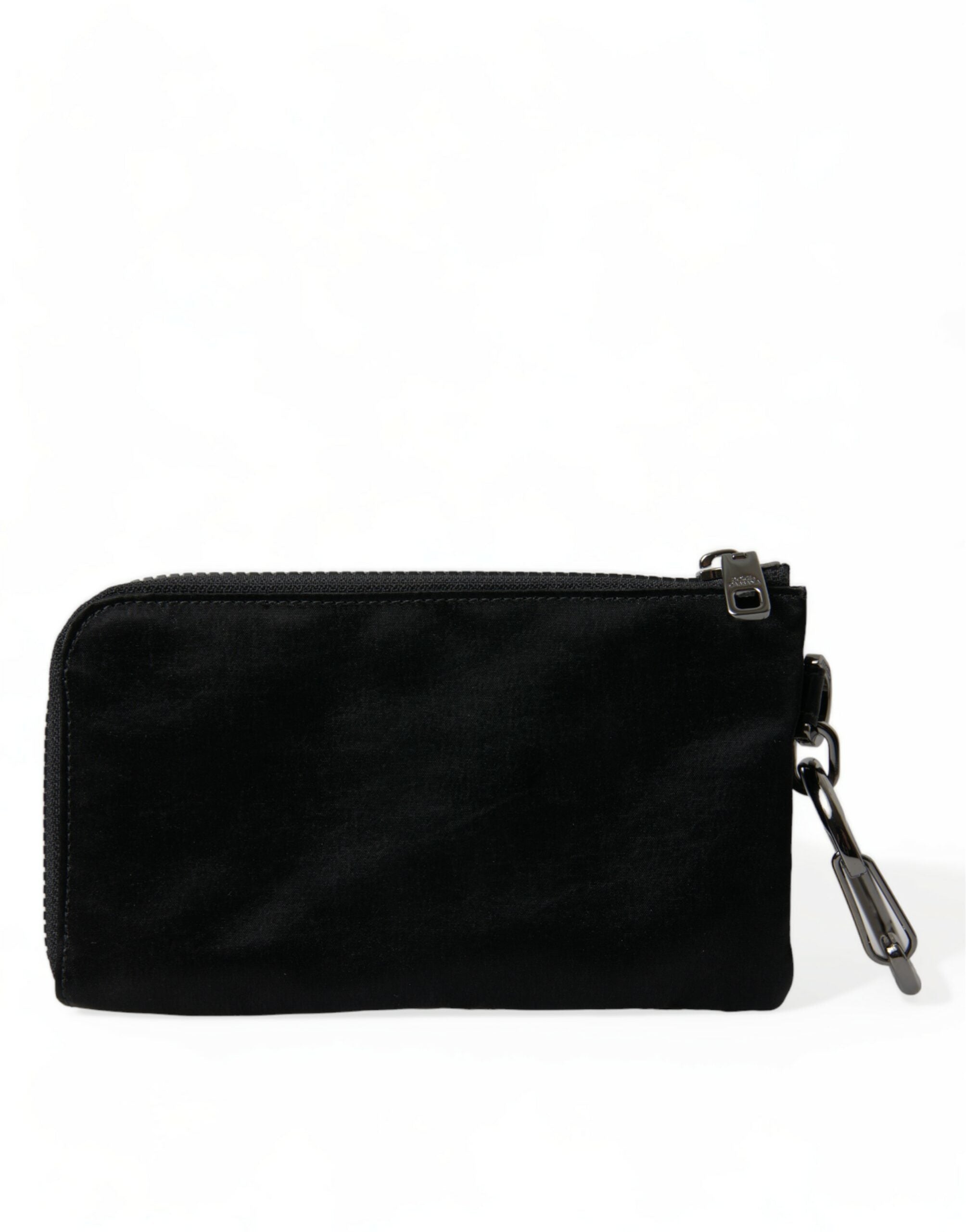 Dolce & Gabbana Elite Black Nylon & Leather Pouch with Logo Detail - Luksusmuotia Dolce & Gabbana - Tutustu YVES JAVANNI® 