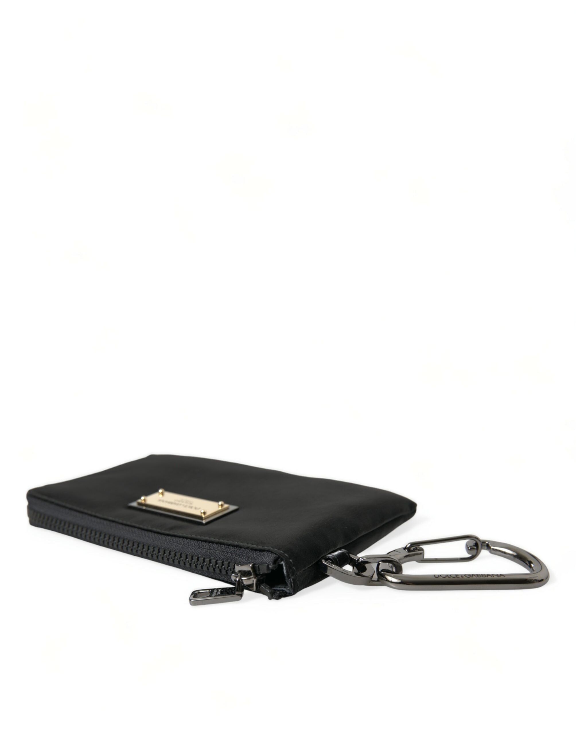 Dolce & Gabbana Elite Black Nylon & Leather Pouch with Logo Detail - Luksusmuotia Dolce & Gabbana - Tutustu YVES JAVANNI® 