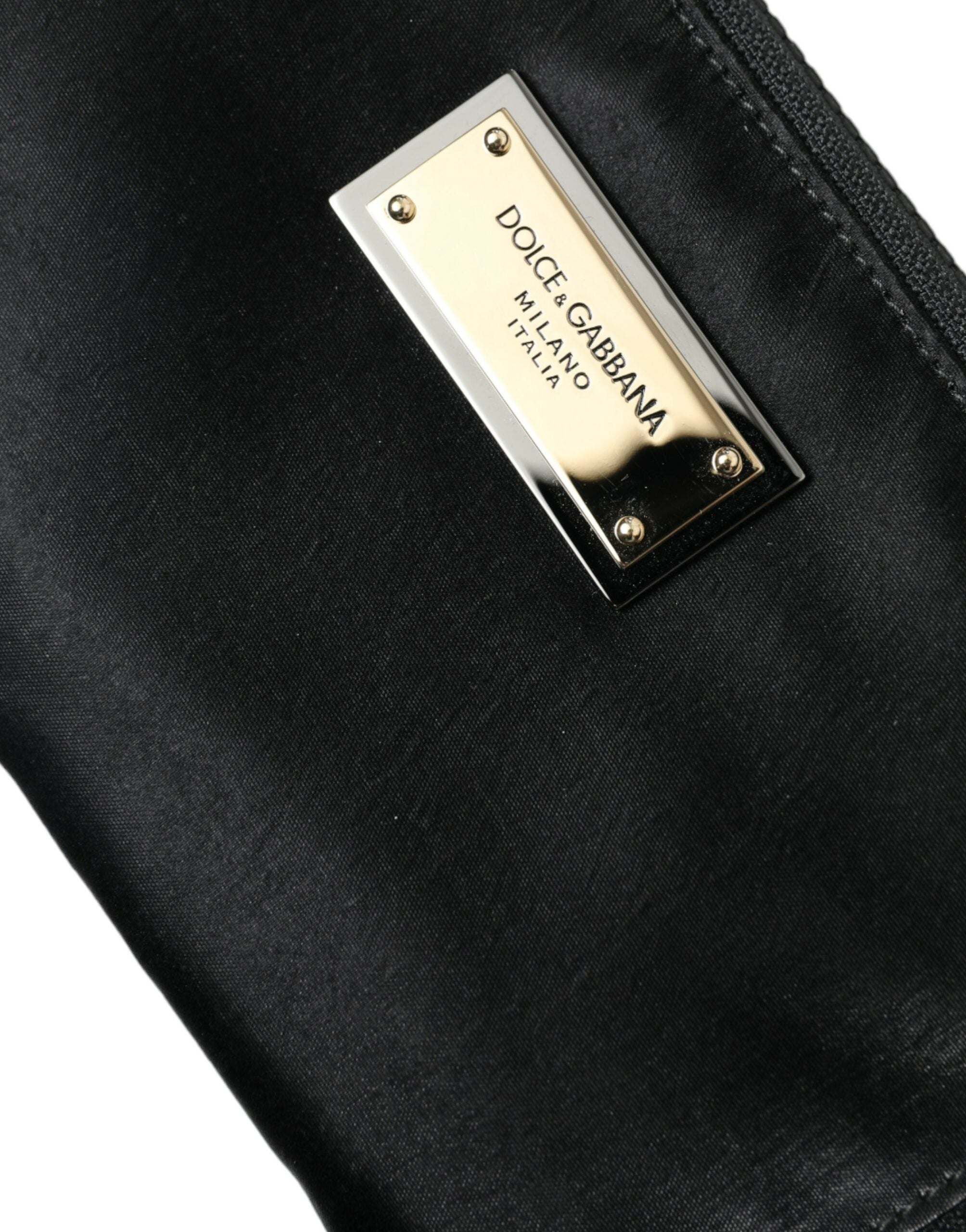 Dolce & Gabbana Elite Black Nylon & Leather Pouch with Logo Detail - Luksusmuotia Dolce & Gabbana - Tutustu YVES JAVANNI® 