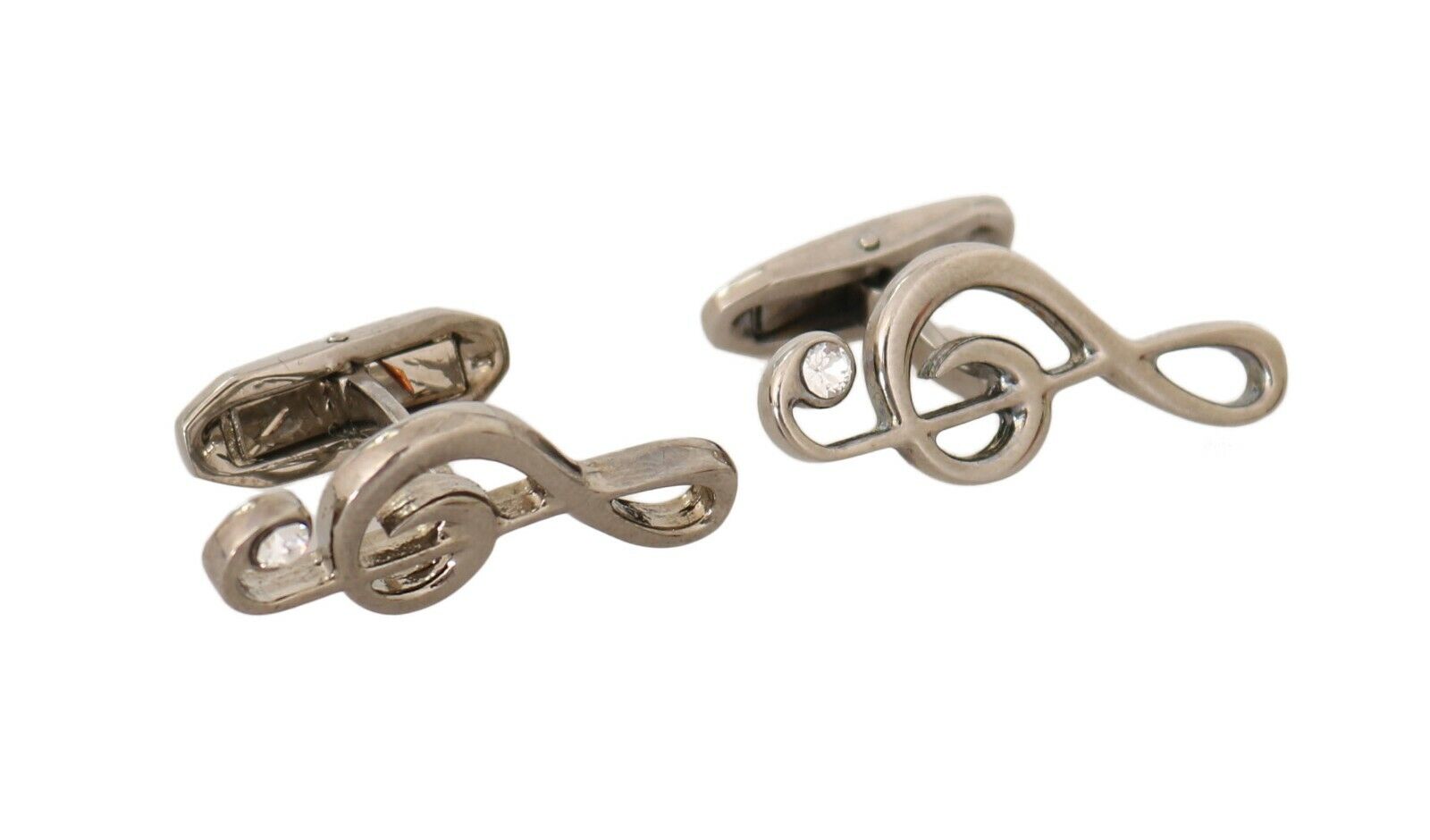 Dolce & Gabbana Elegant Silver Tremble Clef Cufflinks - Luksusmuotia Dolce & Gabbana - Tutustu YVES JAVANNI® 