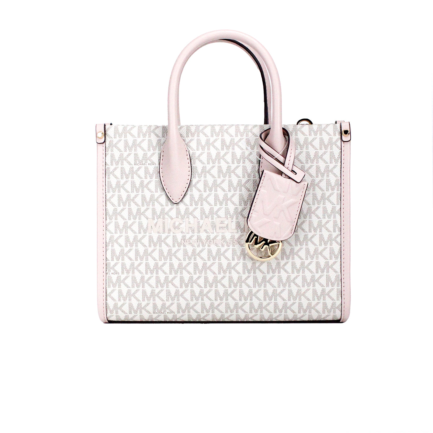 Michael Kors Mirella Small Powder Blush PVC Top Zip Shopper Tote Crossbody Bag - Luksusmuotia Michael Kors - Tutustu YVES JAVANNI® 