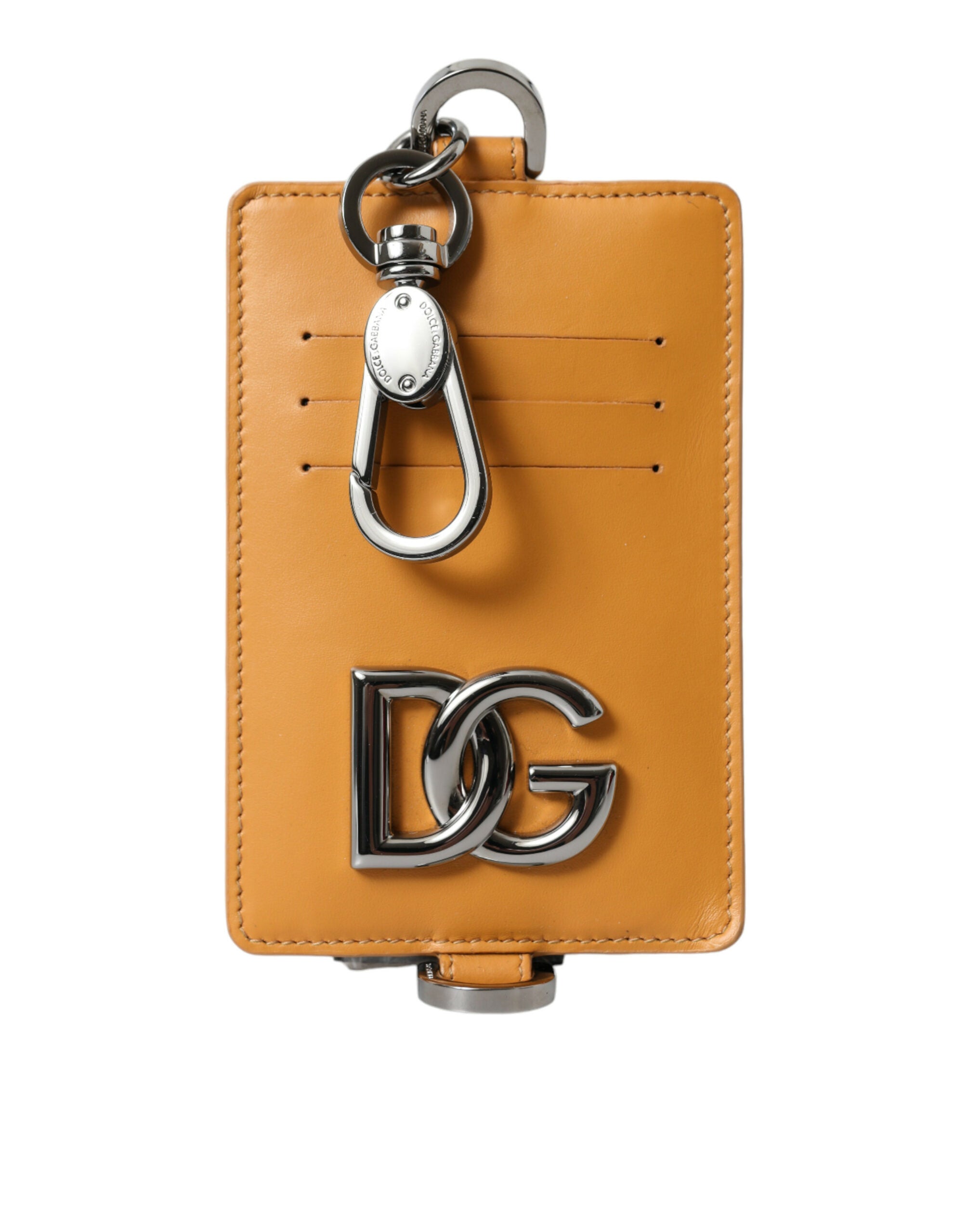 Dolce & Gabbana Elegant Orange Calf Leather Card Holder - Luksusmuotia Dolce & Gabbana - Tutustu YVES JAVANNI® 