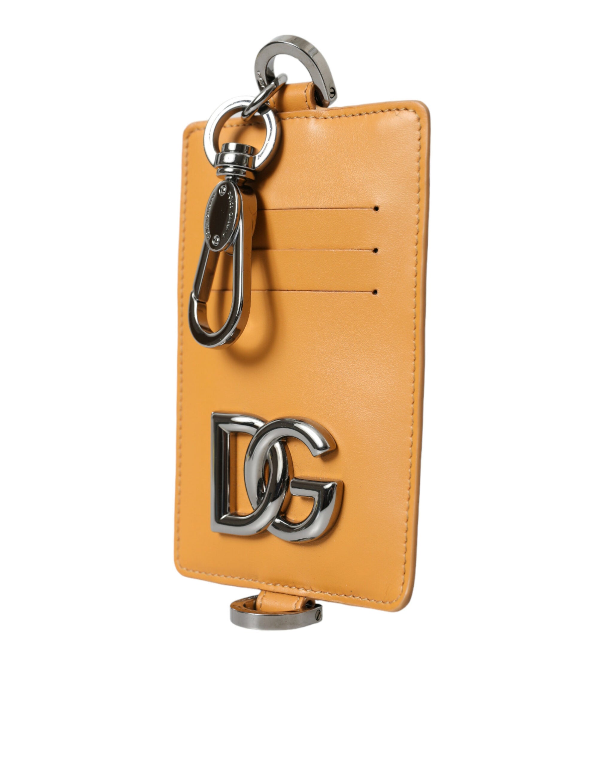 Dolce & Gabbana Elegant Orange Calf Leather Card Holder - Luksusmuotia Dolce & Gabbana - Tutustu YVES JAVANNI® 