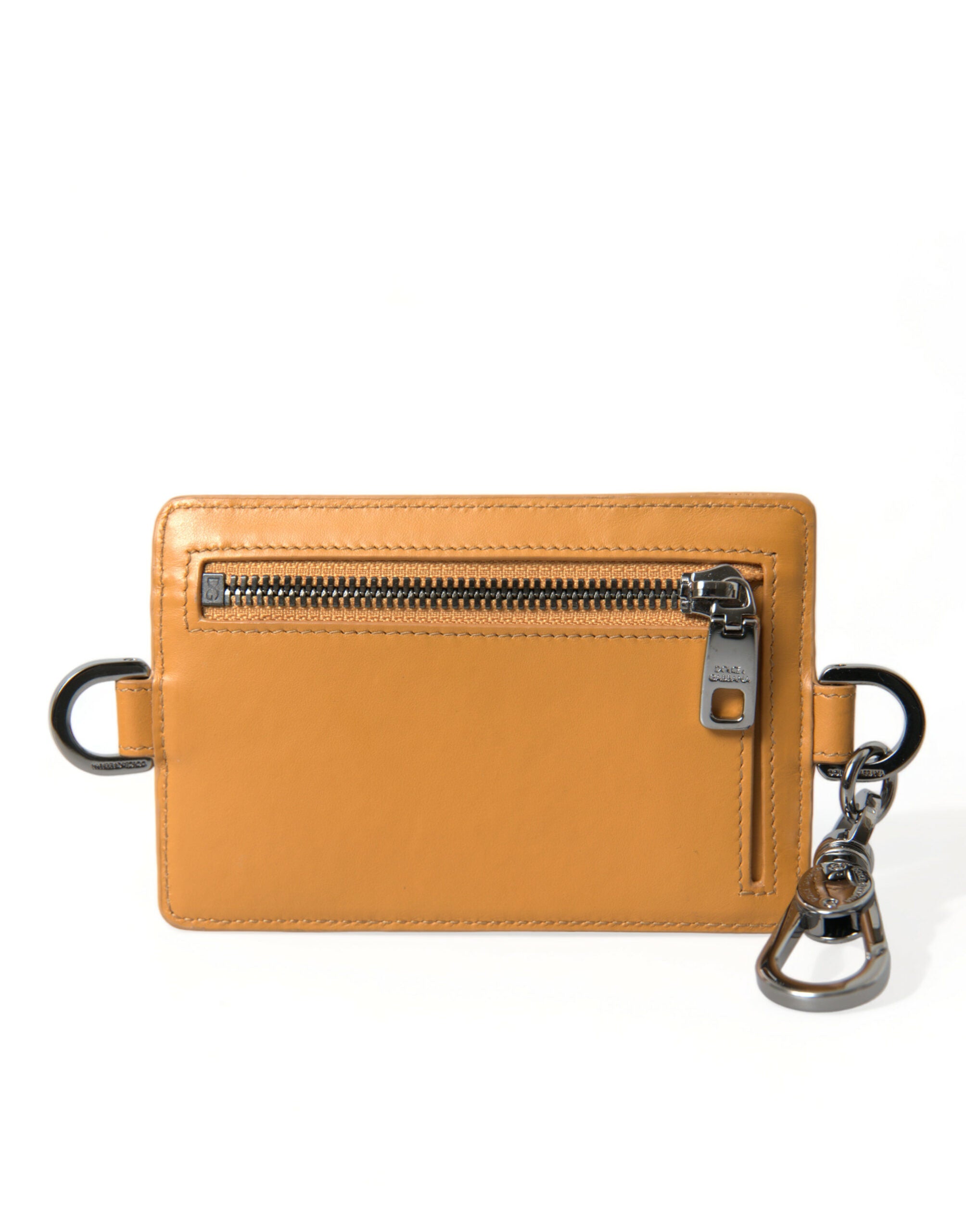 Dolce & Gabbana Elegant Orange Calf Leather Card Holder - Luksusmuotia Dolce & Gabbana - Tutustu YVES JAVANNI® 