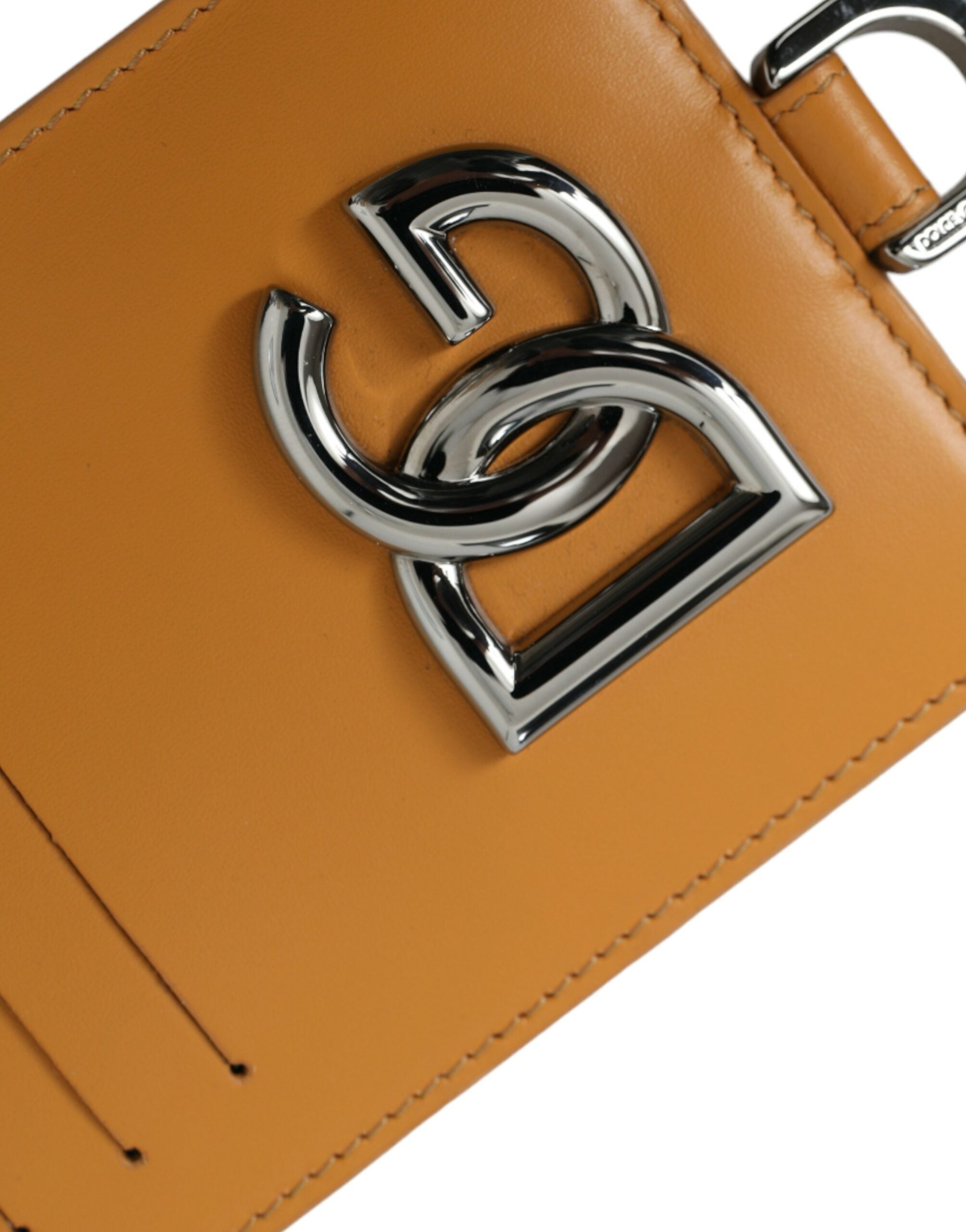 Dolce & Gabbana Elegant Orange Calf Leather Card Holder - Luksusmuotia Dolce & Gabbana - Tutustu YVES JAVANNI® 