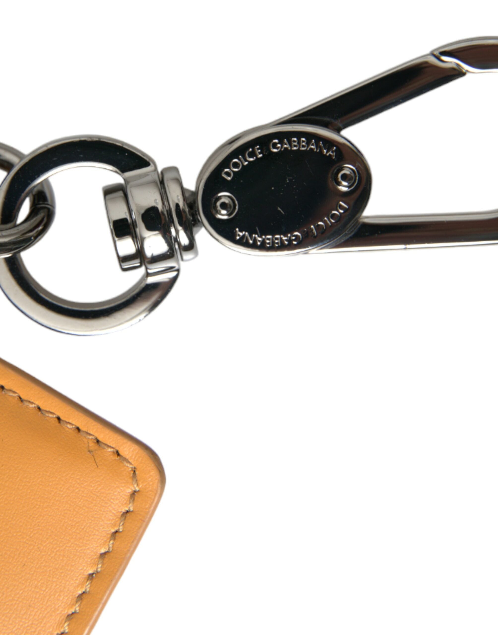 Dolce & Gabbana Elegant Orange Calf Leather Card Holder - Luksusmuotia Dolce & Gabbana - Tutustu YVES JAVANNI® 