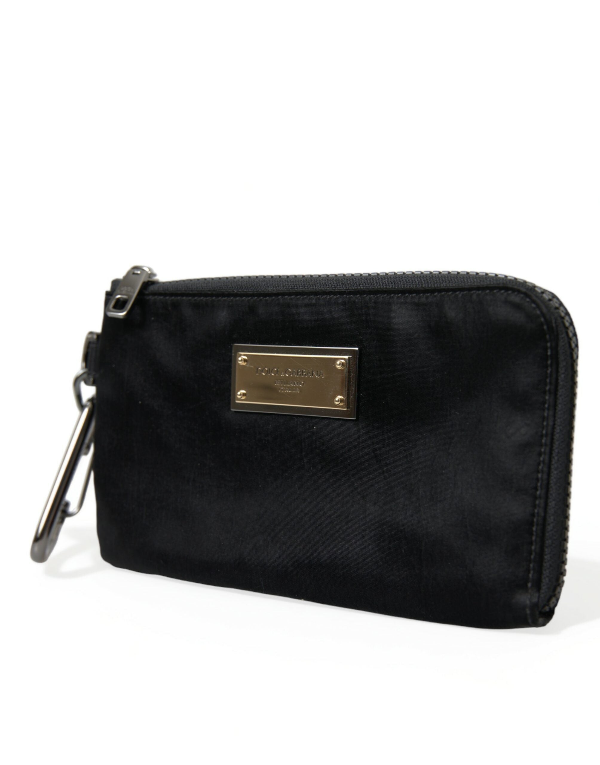 Dolce & Gabbana Sleek Designer Nylon-Leather Pouch in Black - Luksuslaukut ja asusteet Dolce & Gabbana - Tutustu YVES JAVANNI® 