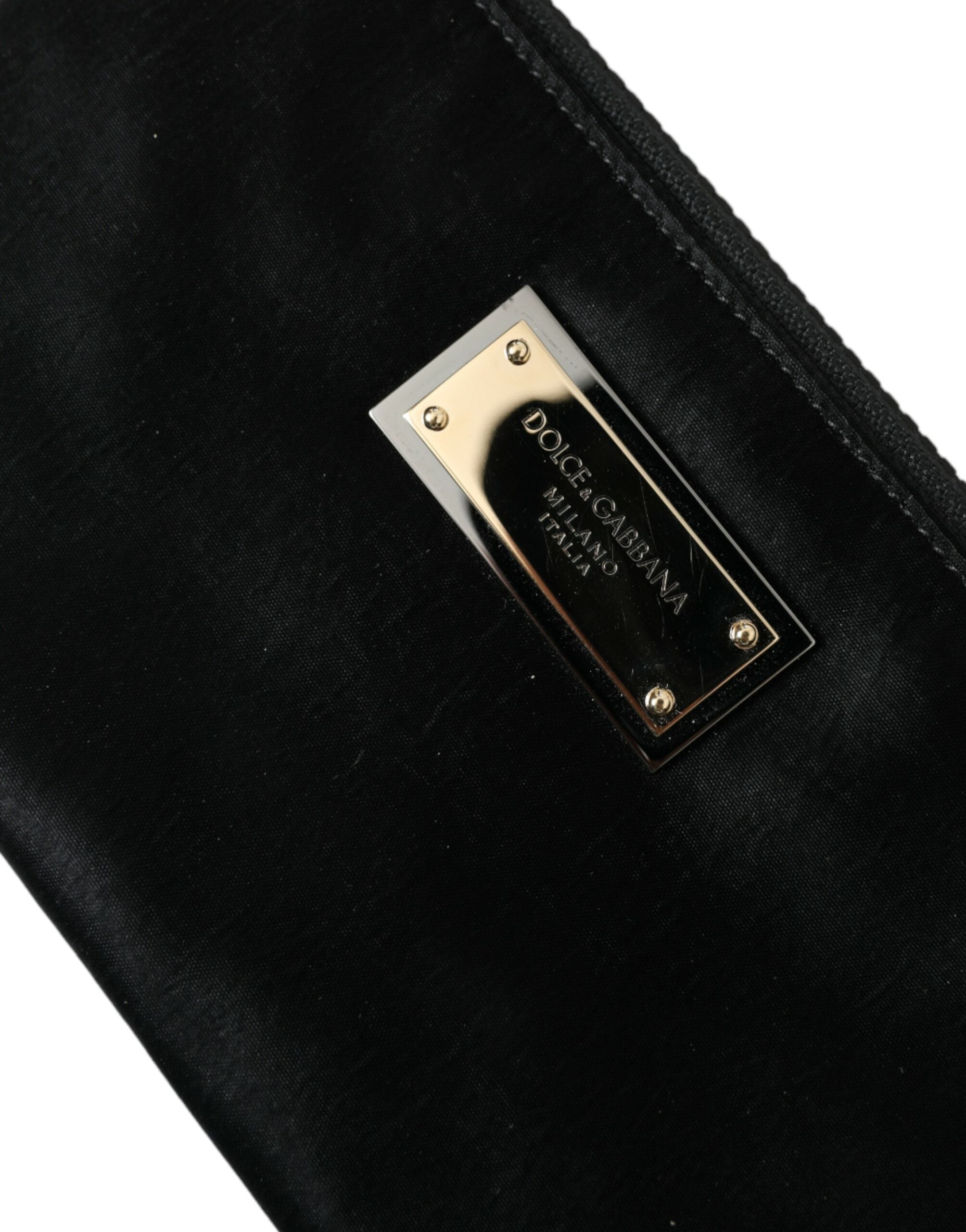 Dolce & Gabbana Sleek Designer Nylon-Leather Pouch in Black - Luksuslaukut ja asusteet Dolce & Gabbana - Tutustu YVES JAVANNI® 