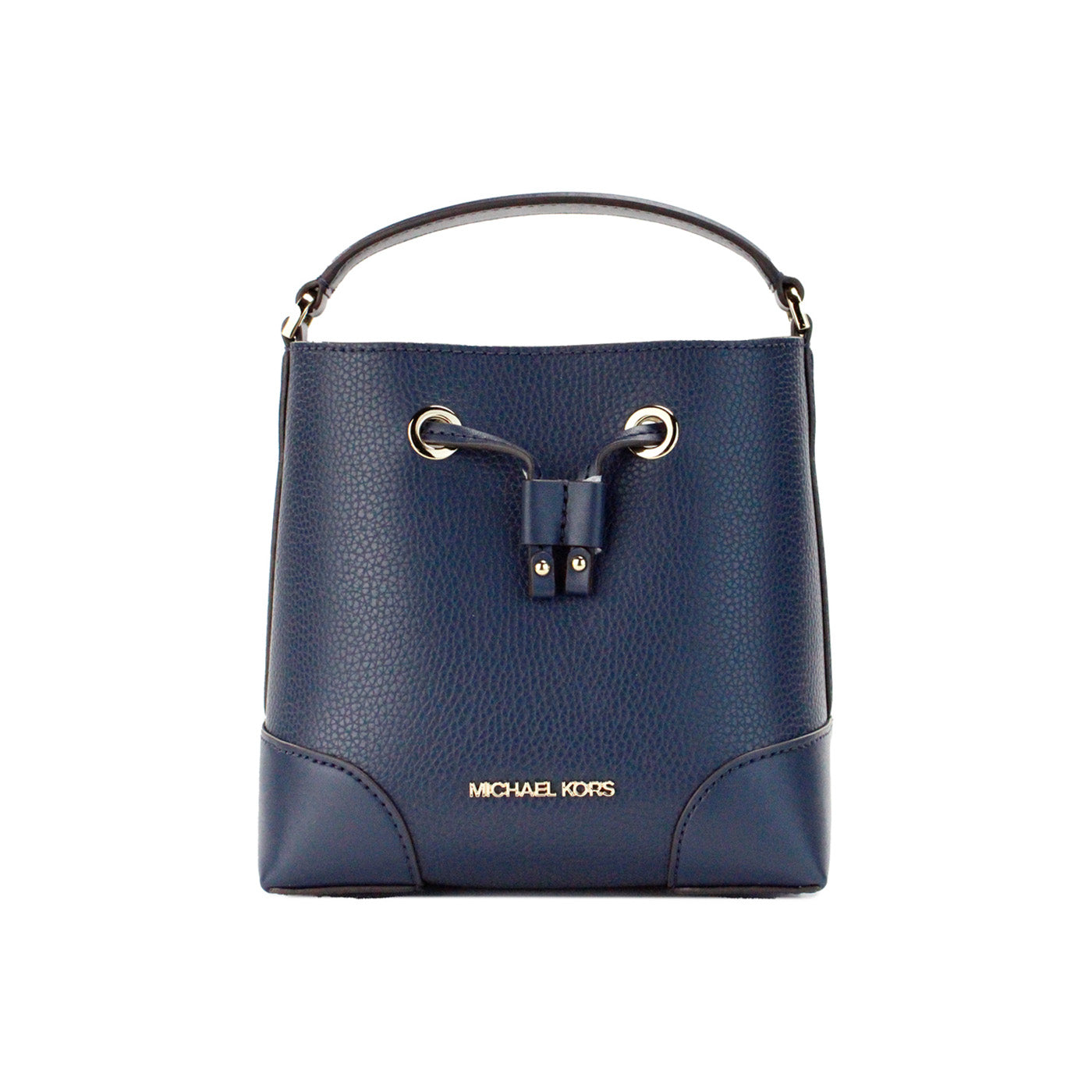 Michael Kors Mercer Small Navy Pebbled Leather Bucket Crossbody Bag Purse - Luksusmuotia Michael Kors - Tutustu YVES JAVANNI® 