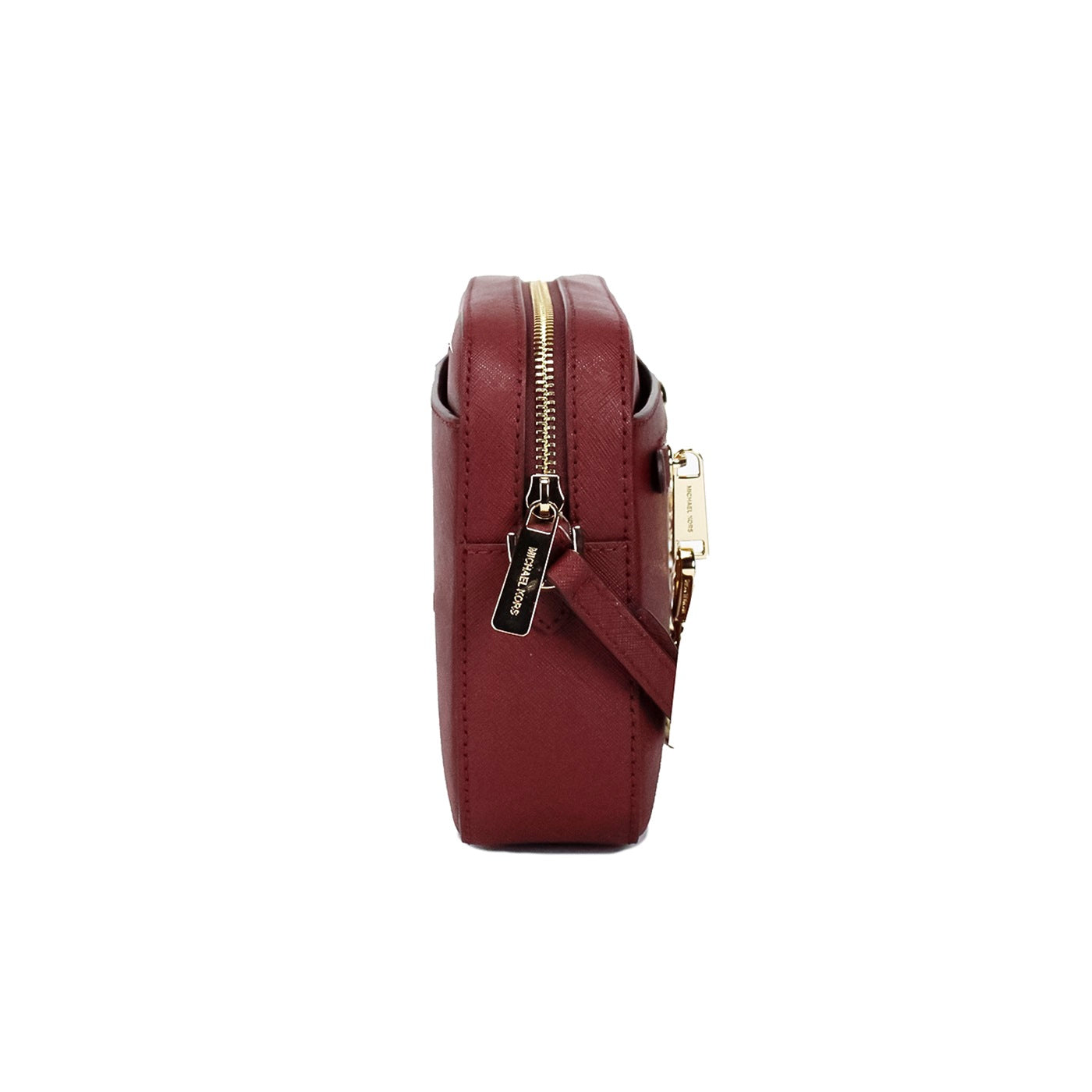 Michael Kors Jet Set East West Large Dark Cherry Leather Zip Chain Crossbody Bag - Luksusmuotia Michael Kors - Tutustu YVES JAVANNI® 