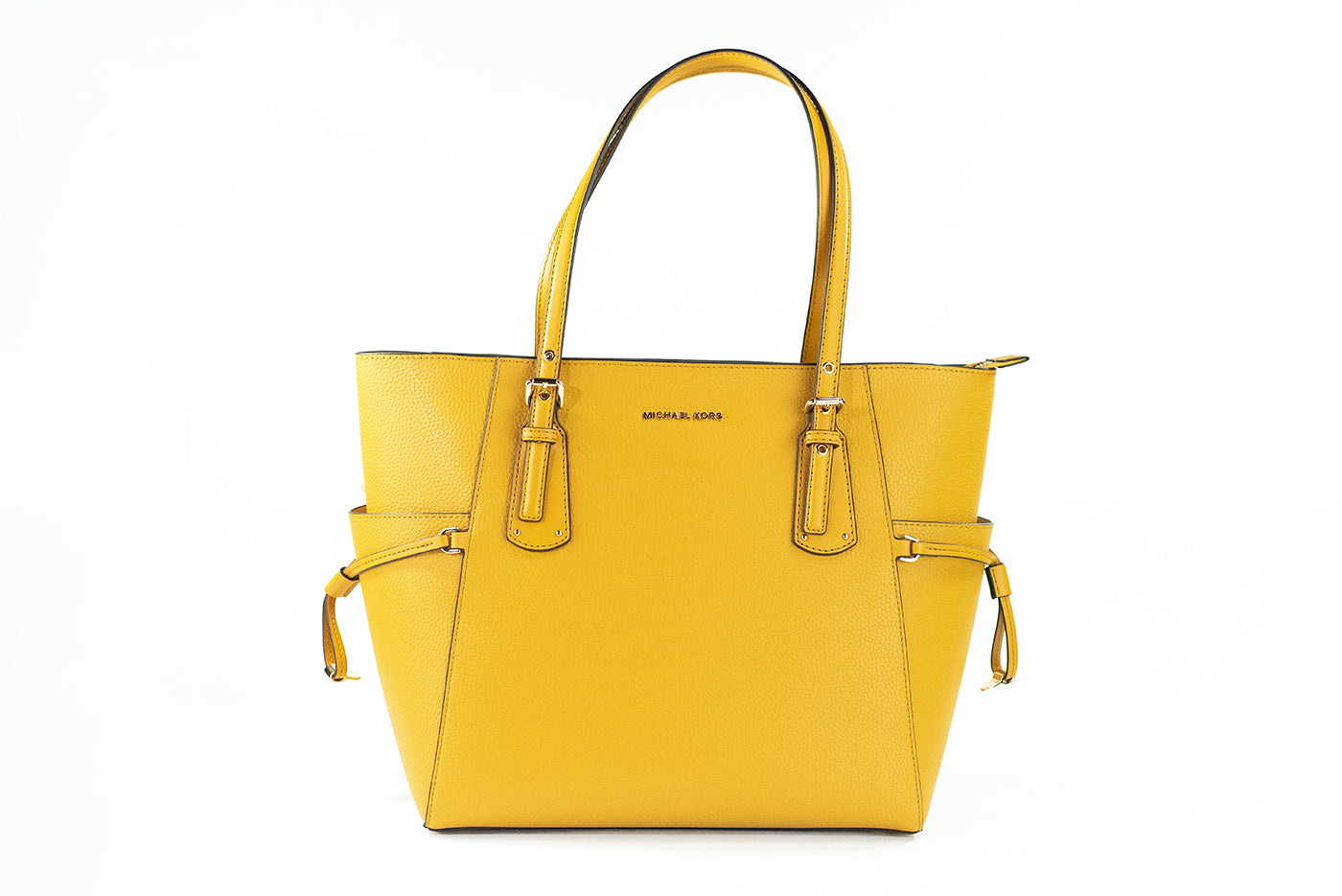 Michael Kors Voyager Large Marigold Pebbled Leather East West Tote Bag Purse - Luksusmuotia Michael Kors - Tutustu YVES JAVANNI® 