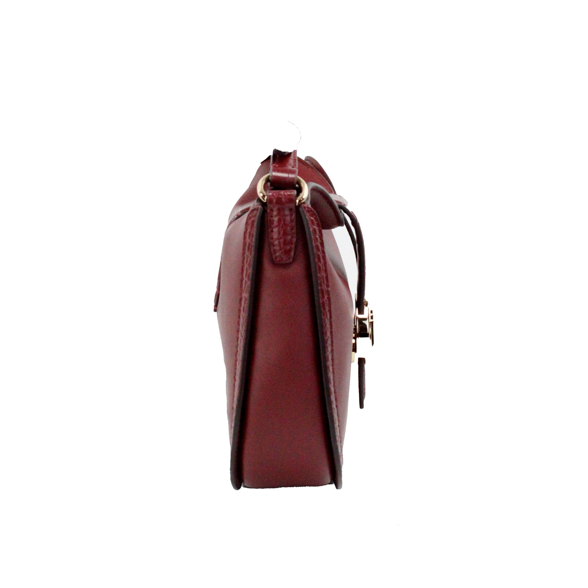 Michael Kors Gabby Small Dark Cherry Leather Foldover Hobo Crossbody Bag - Luksusmuotia Michael Kors - Tutustu YVES JAVANNI® 