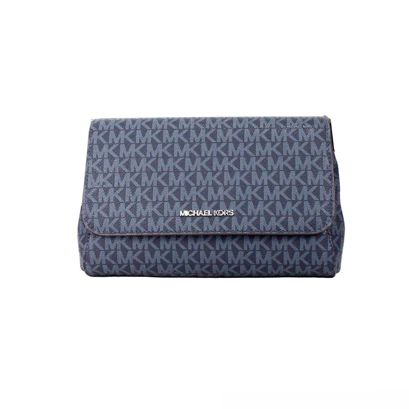 Michael Kors Jet Set Medium Navy Blue PVC Convertible Pouchette Crossbody Bag - Luksusmuotia Michael Kors - Tutustu YVES JAVANNI® 