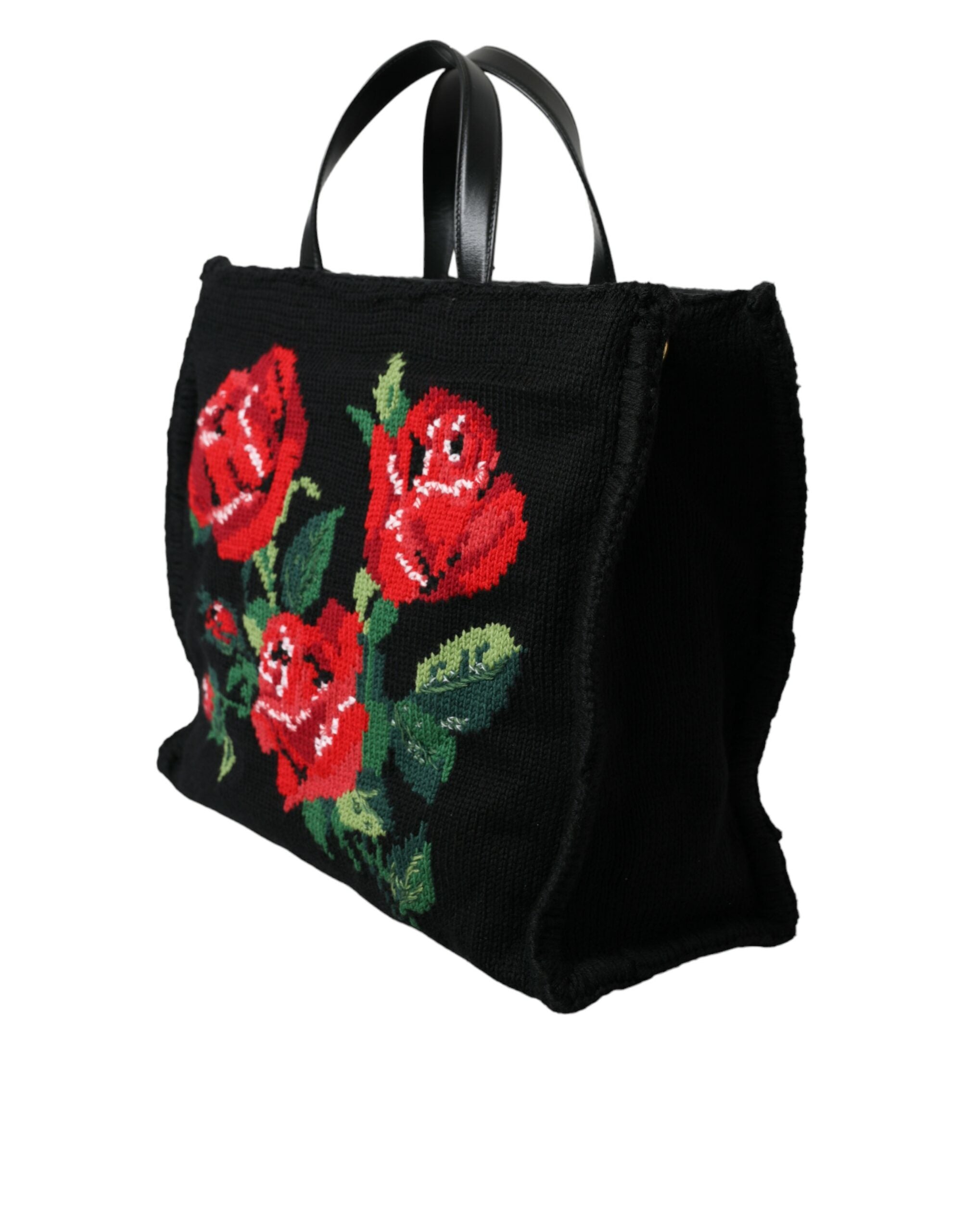 Dolce & Gabbana Chic Embroidered Floral Black Tote - Luksusmuotia Dolce & Gabbana - Tutustu YVES JAVANNI® 