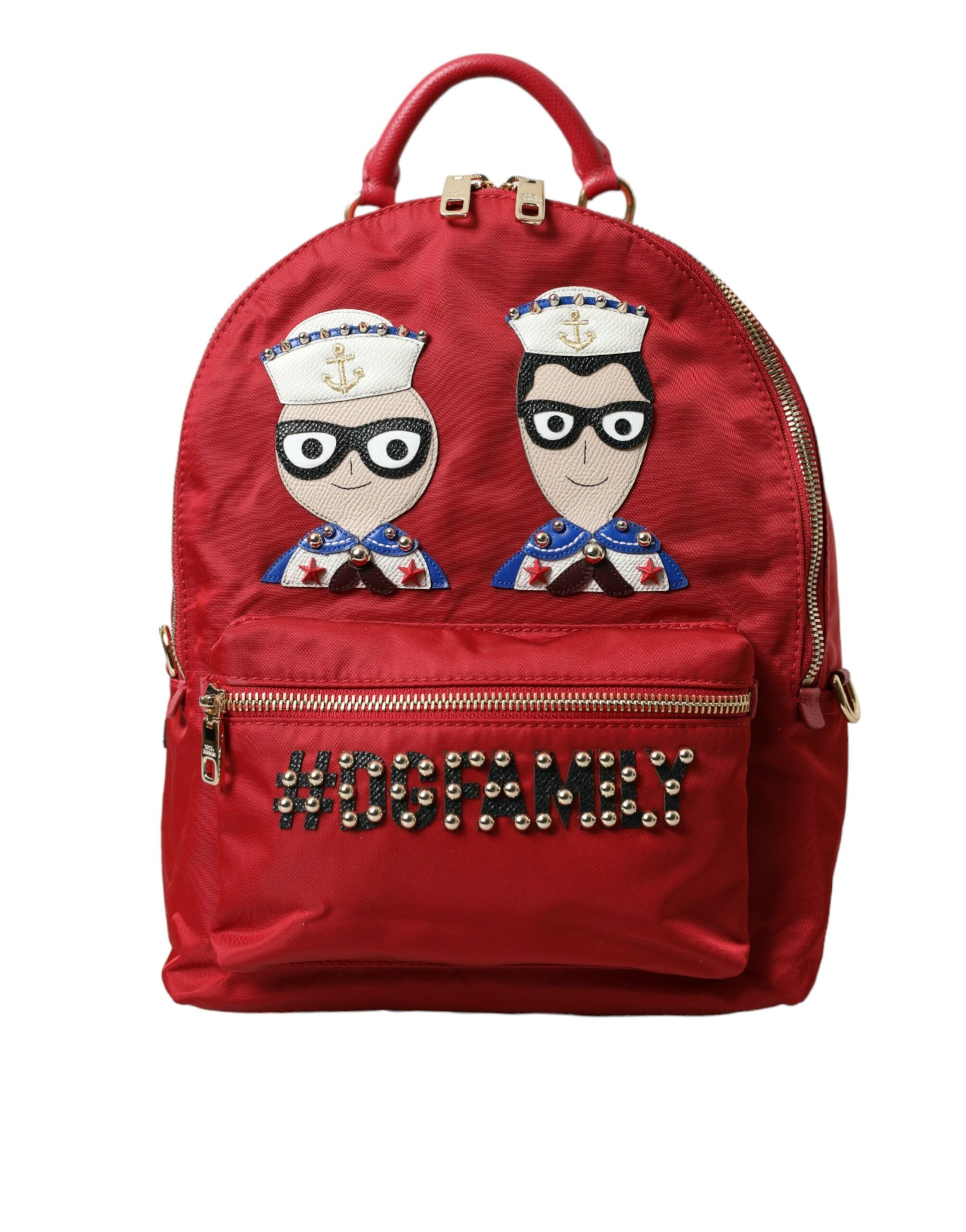 Dolce & Gabbana Embellished Red Backpack with Gold Detailing - Luksusmuotia Dolce & Gabbana - Tutustu YVES JAVANNI® 