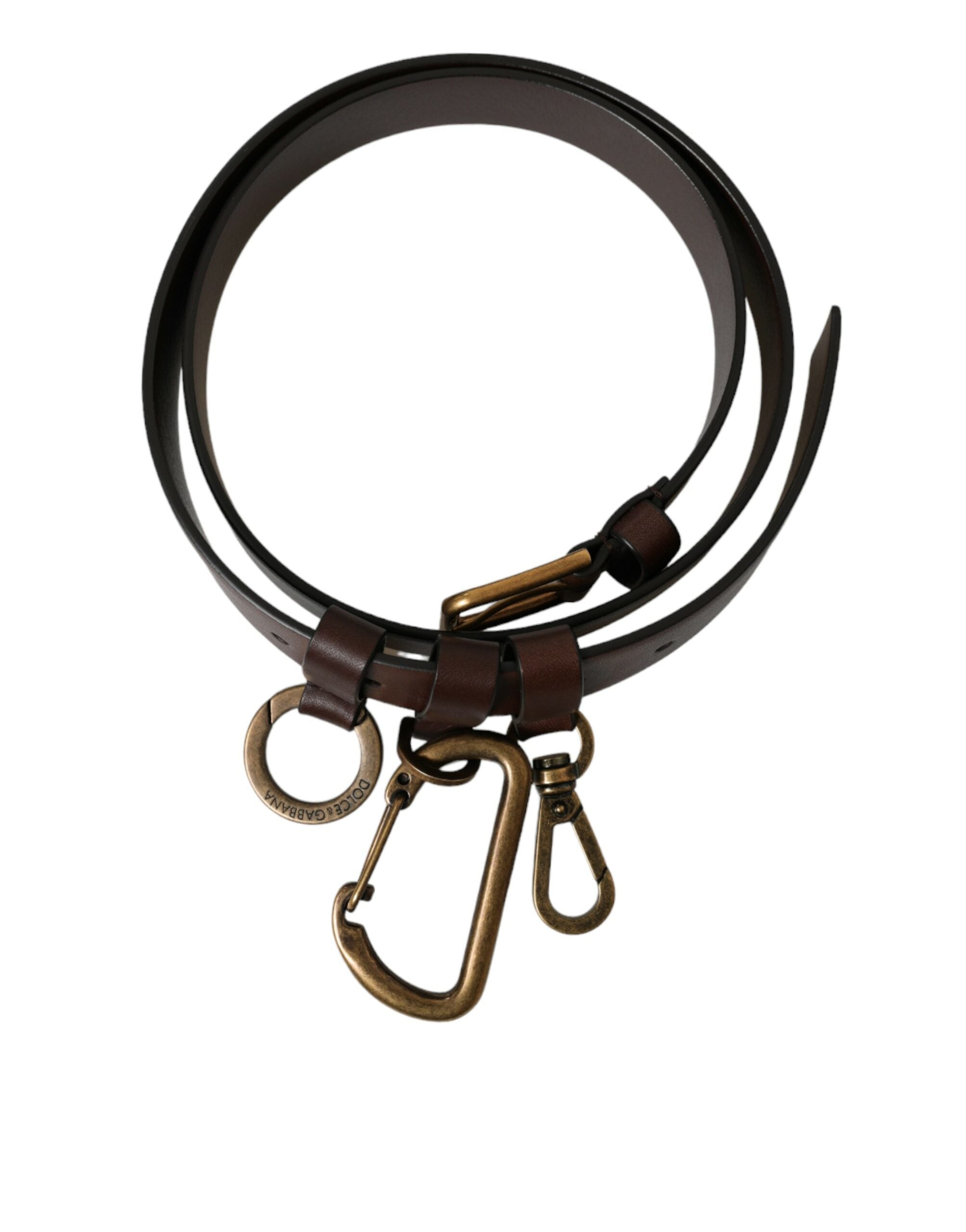 Dolce & Gabbana Elegant Brown Calf Leather Belt - Timeless Accessory - Luksusmuotia Dolce & Gabbana - Tutustu YVES JAVANNI® 