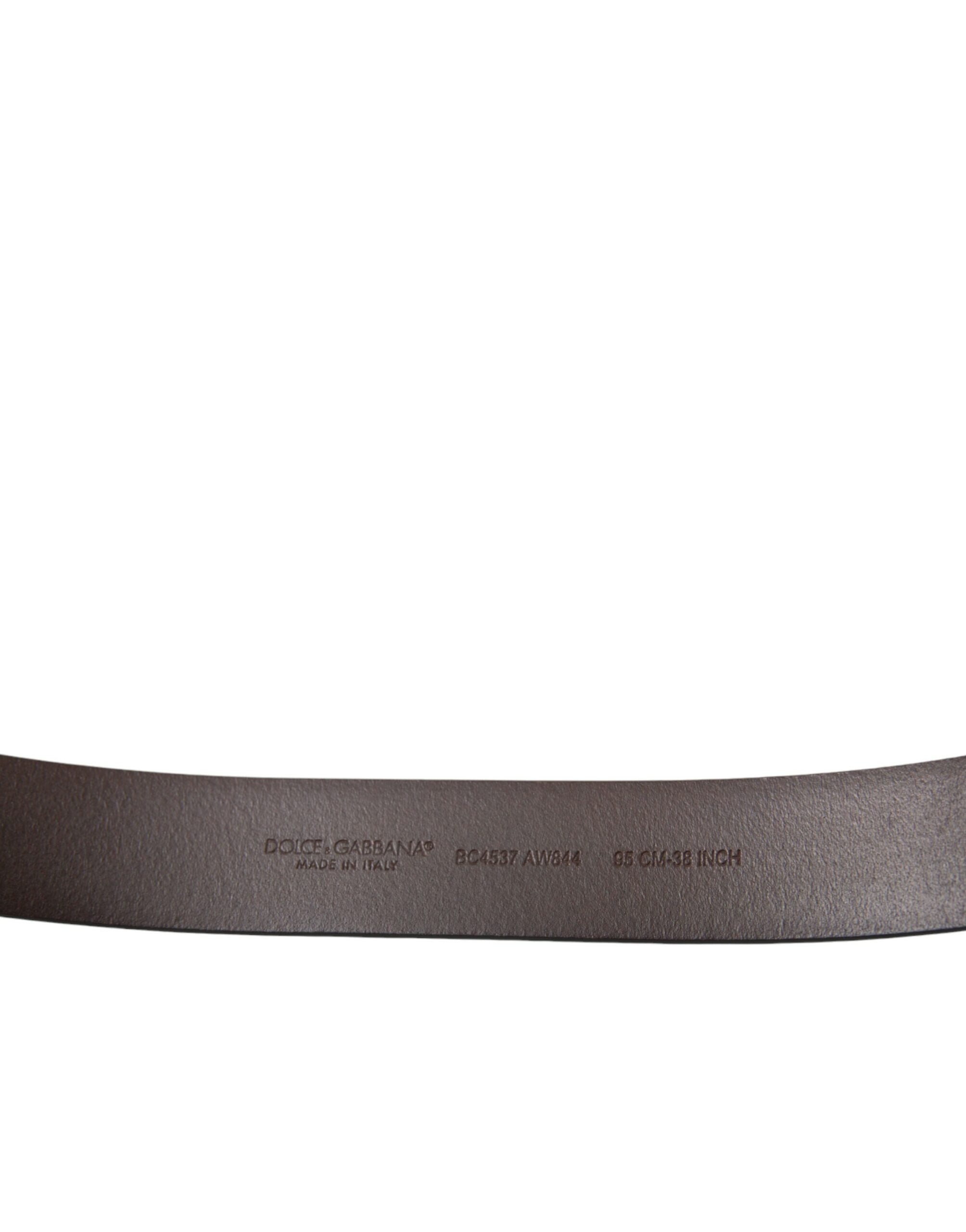 Dolce & Gabbana Elegant Brown Calf Leather Belt - Timeless Accessory - Luksusmuotia Dolce & Gabbana - Tutustu YVES JAVANNI® 