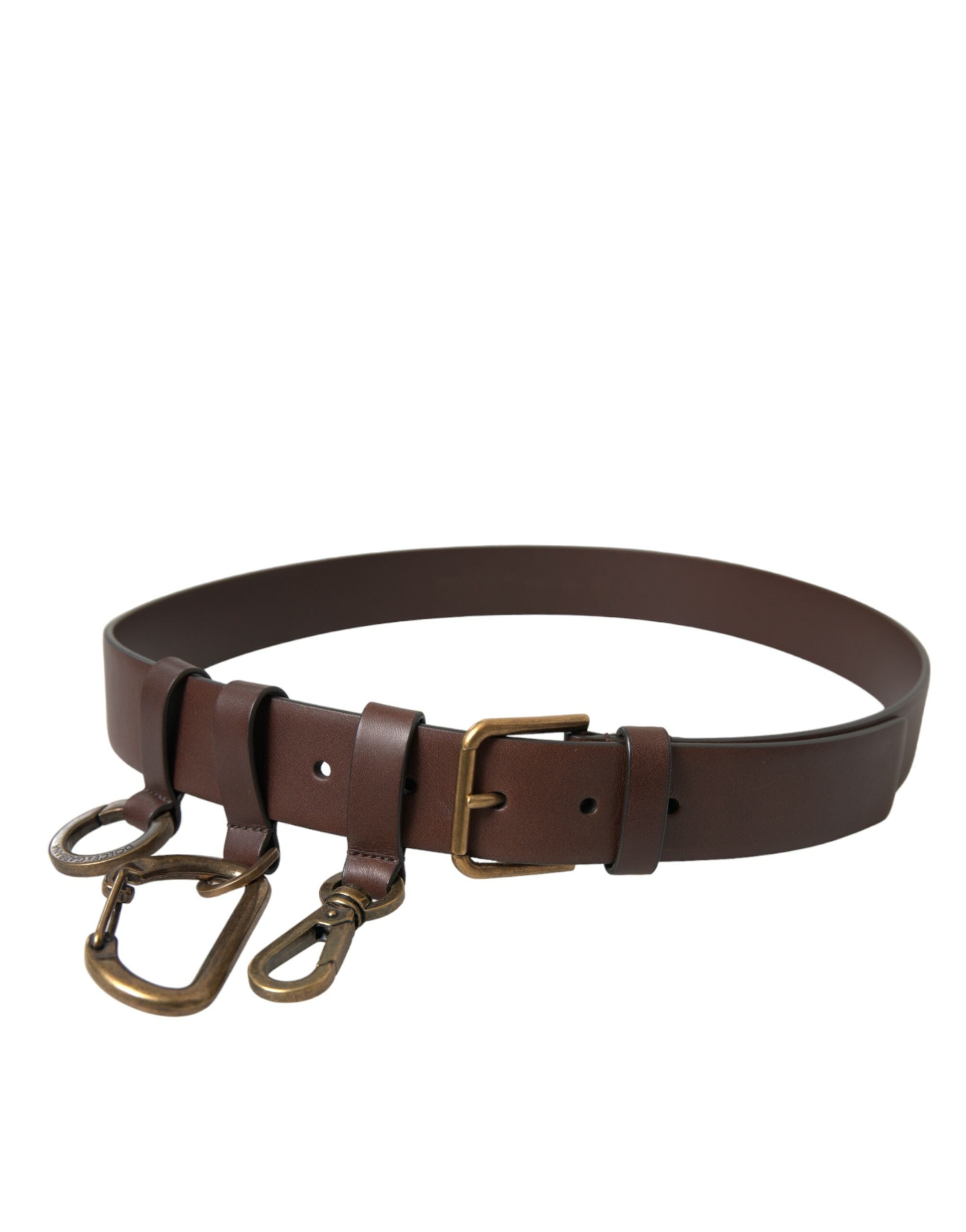 Dolce & Gabbana Elegant Brown Calf Leather Belt - Timeless Accessory - Luksusmuotia Dolce & Gabbana - Tutustu YVES JAVANNI® 