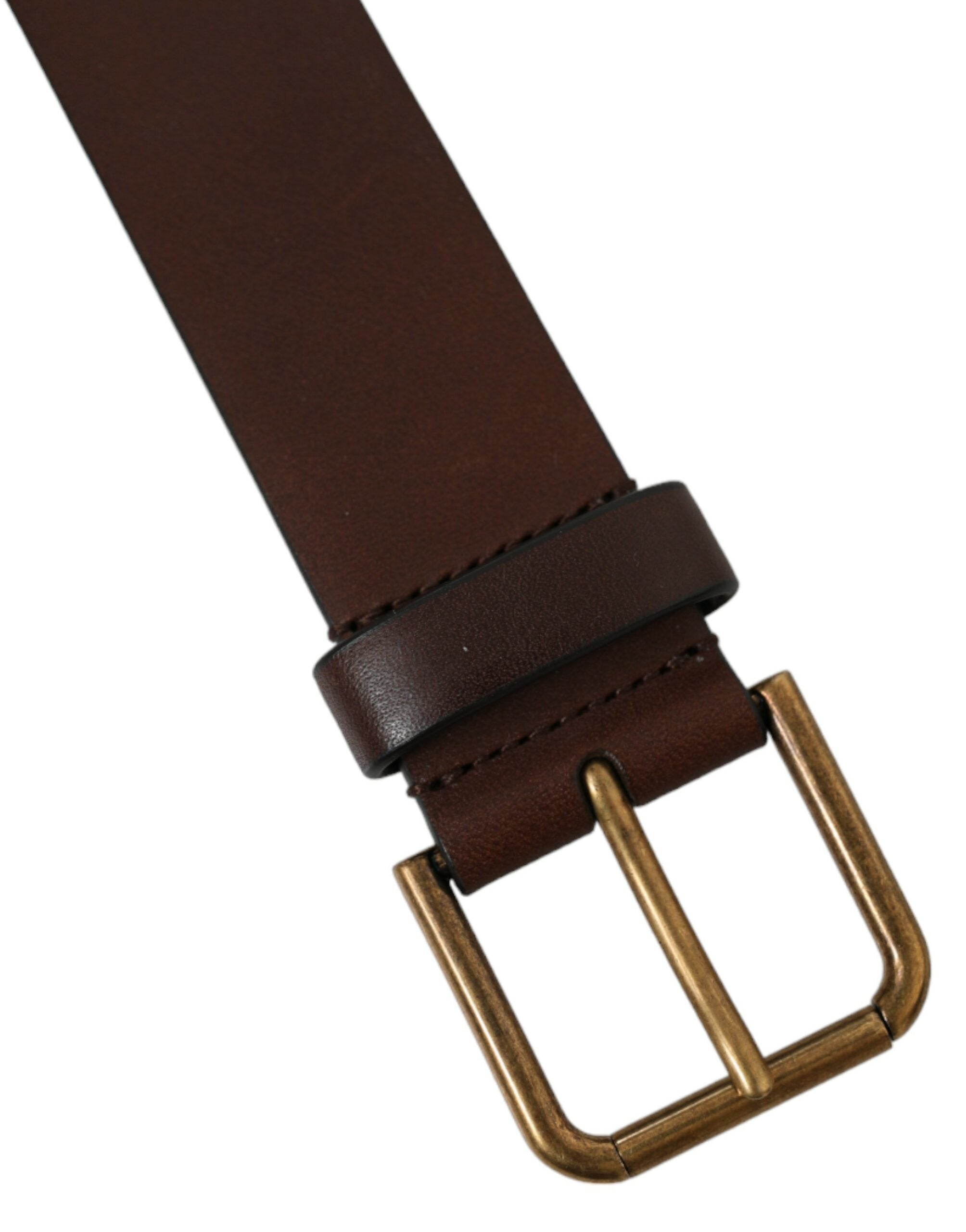 Dolce & Gabbana Elegant Brown Calf Leather Belt - Timeless Accessory - Luksusmuotia Dolce & Gabbana - Tutustu YVES JAVANNI® 