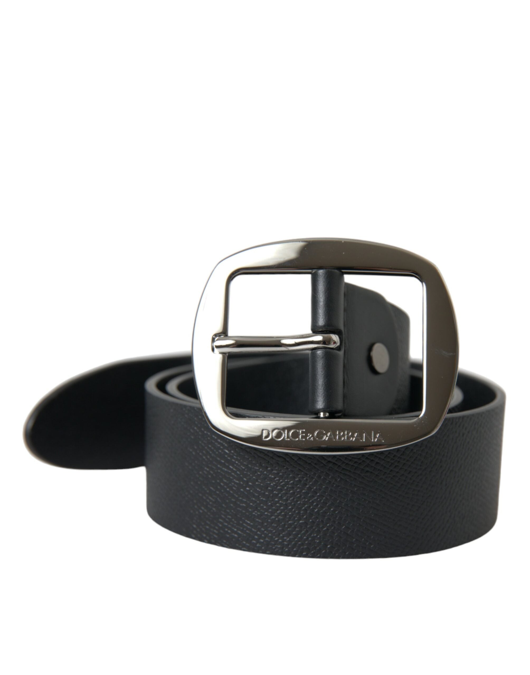 Dolce & Gabbana Elegant Black Leather Belt with Metal Buckle - Luksusmuotia Dolce & Gabbana - Tutustu YVES JAVANNI® 