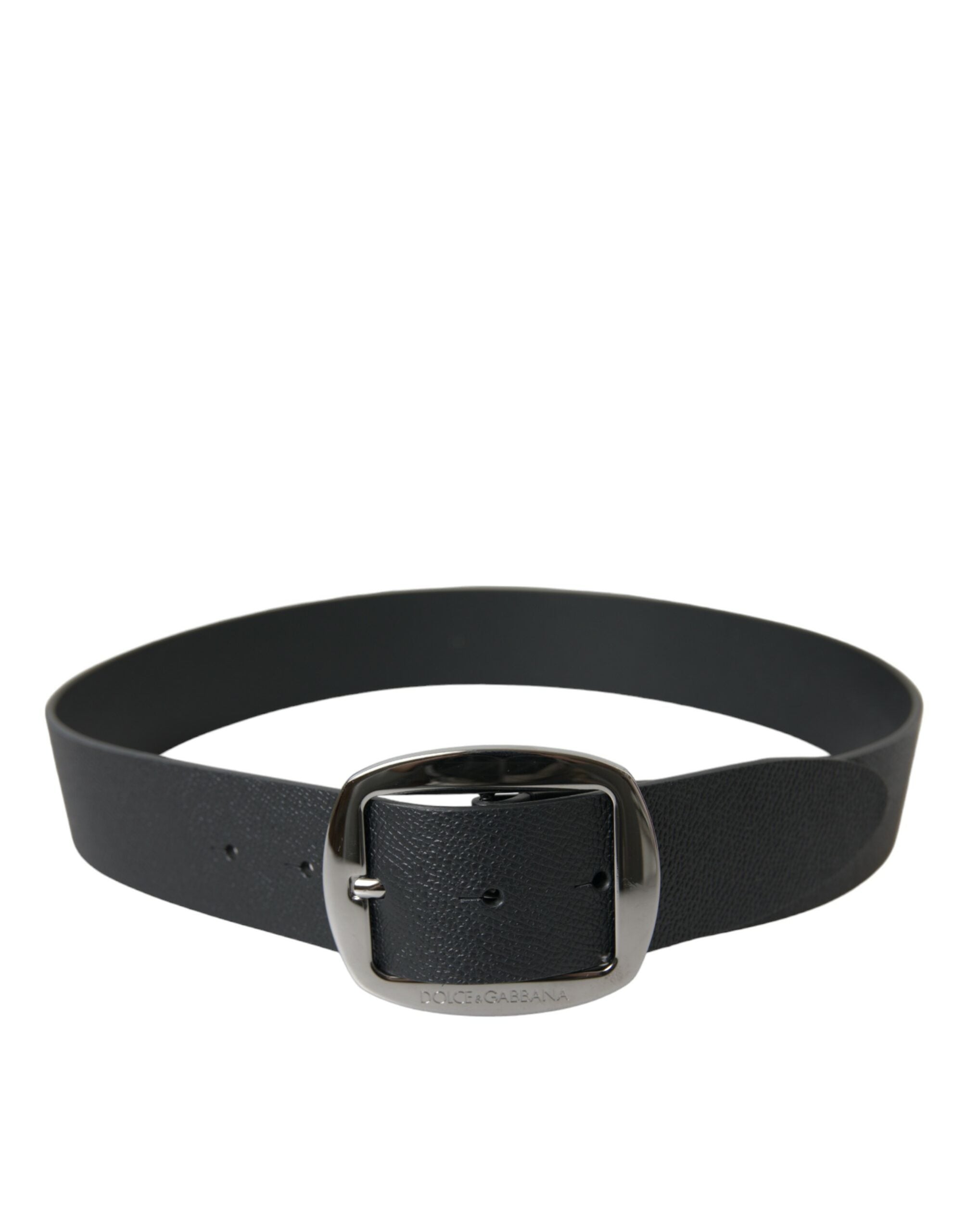 Dolce & Gabbana Elegant Black Leather Belt with Metal Buckle - Luksusmuotia Dolce & Gabbana - Tutustu YVES JAVANNI® 