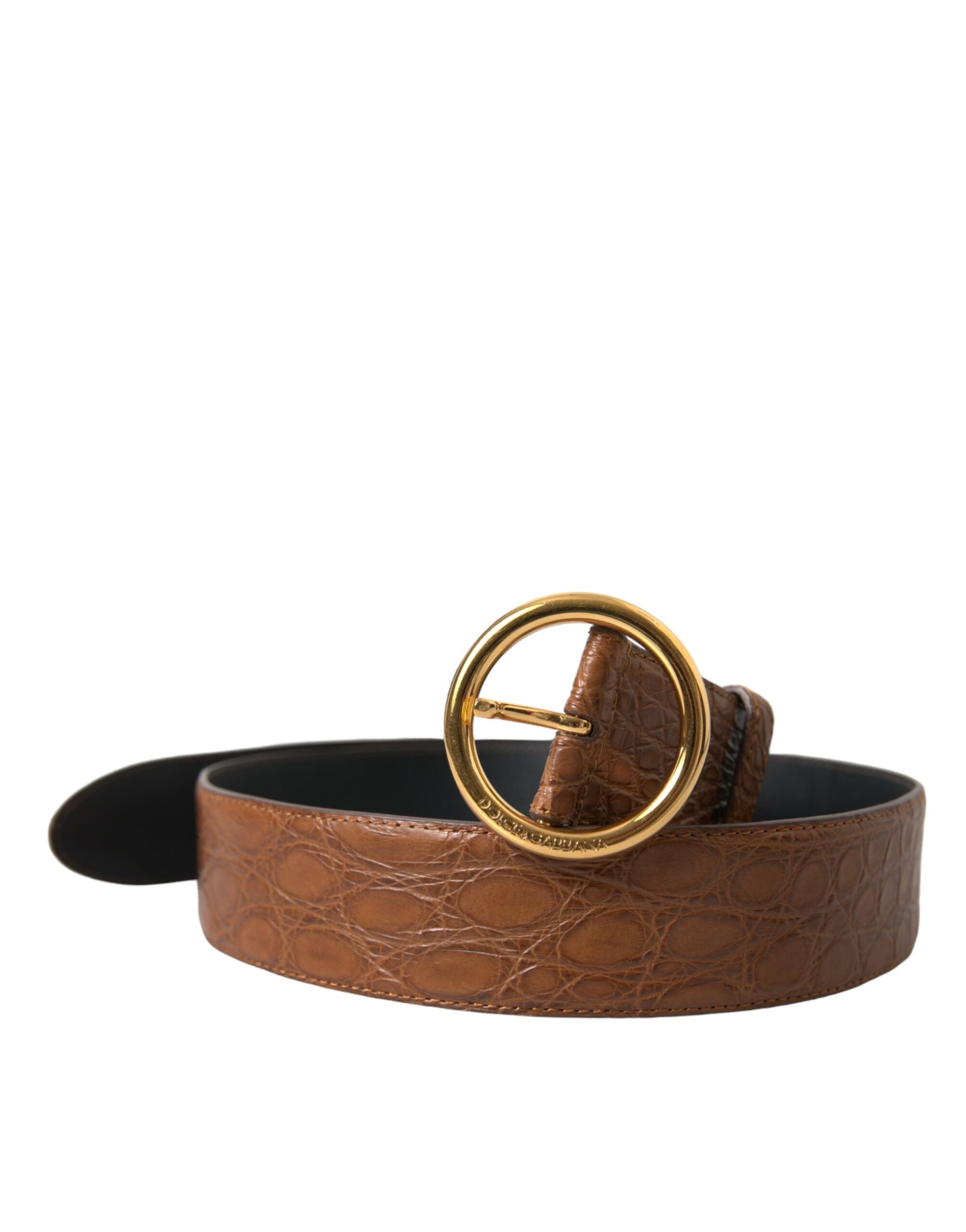 Dolce & Gabbana Elegant Exotic Leather Belt - Rich Brown - Luksusmuotia Dolce & Gabbana - Tutustu YVES JAVANNI® 