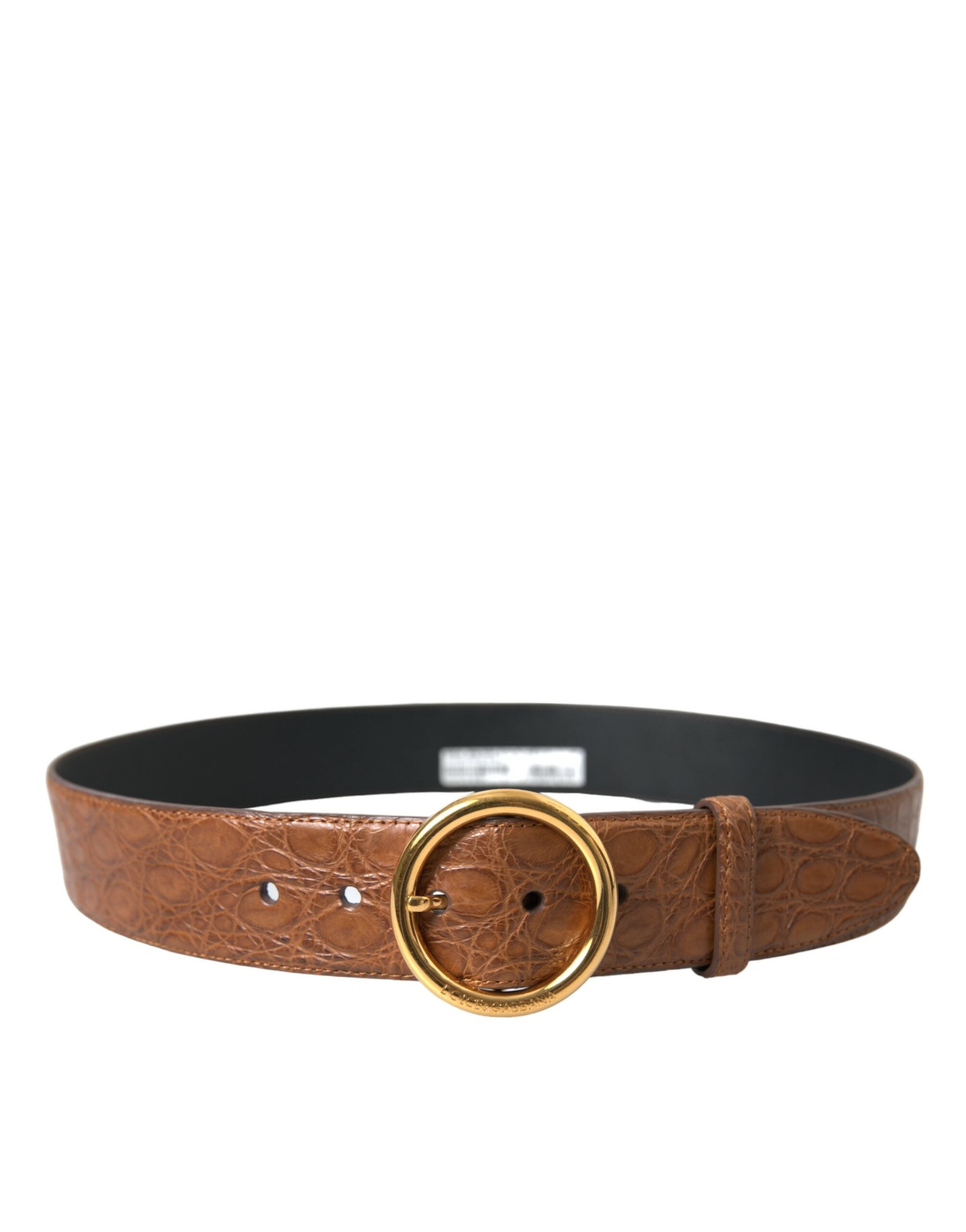 Dolce & Gabbana Elegant Exotic Leather Belt - Rich Brown - Luksusmuotia Dolce & Gabbana - Tutustu YVES JAVANNI® 