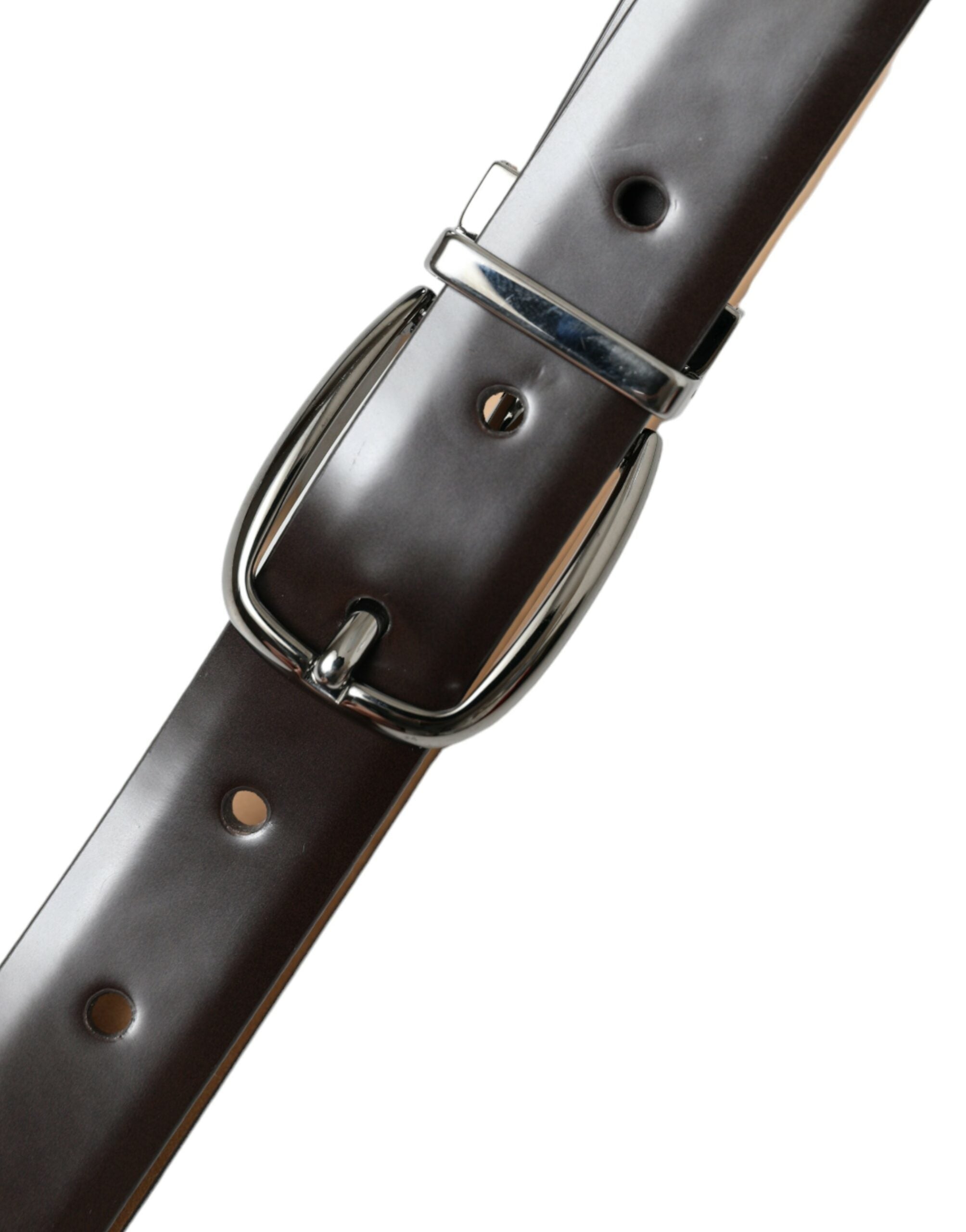 Dolce & Gabbana Elegant Dark Brown Leather Belt - Luksusmuotia Dolce & Gabbana - Tutustu YVES JAVANNI® 