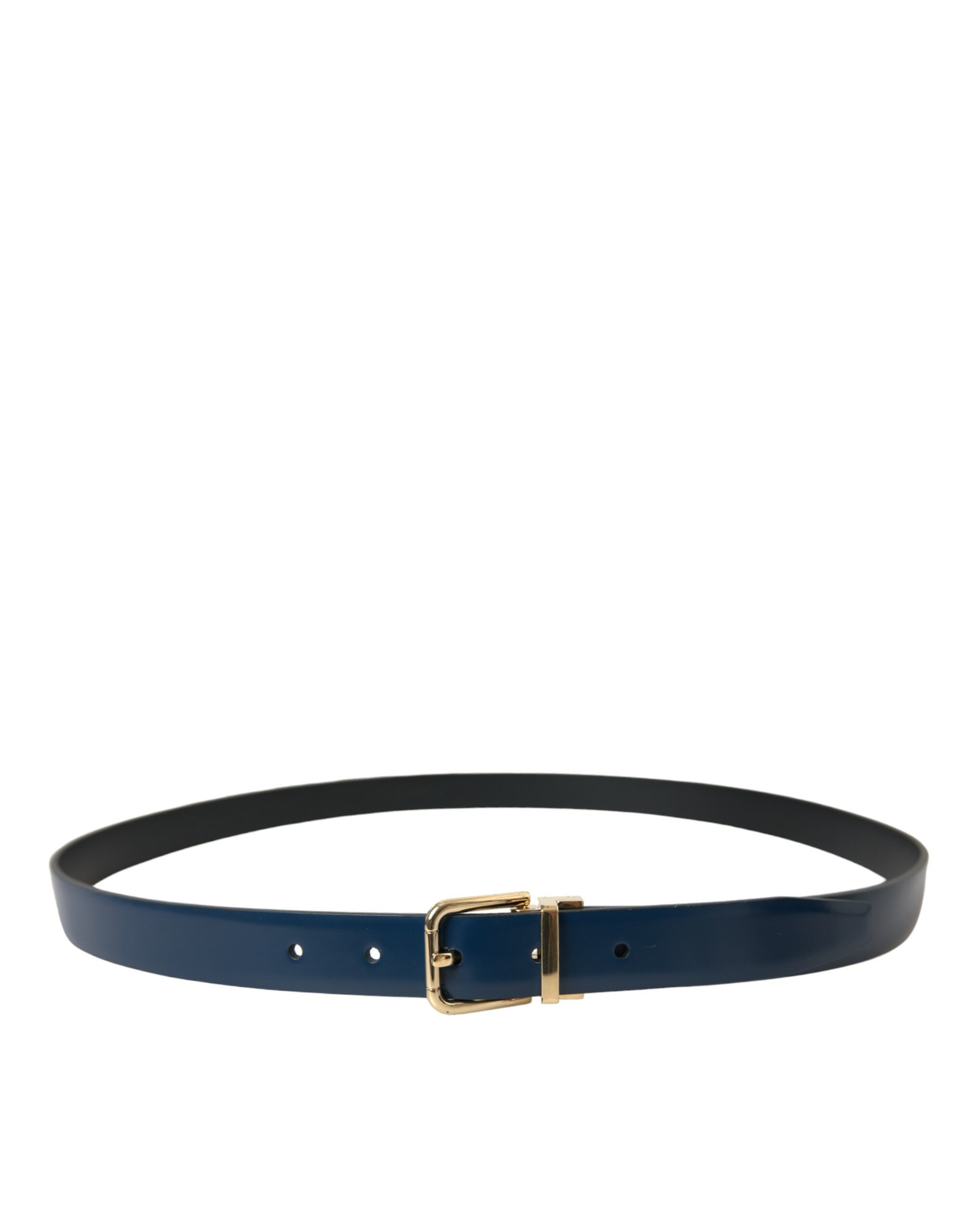 Dolce & Gabbana Elegant Blue Leather Belt with Metal Buckle - Luksusmuotia Dolce & Gabbana - Tutustu YVES JAVANNI® 