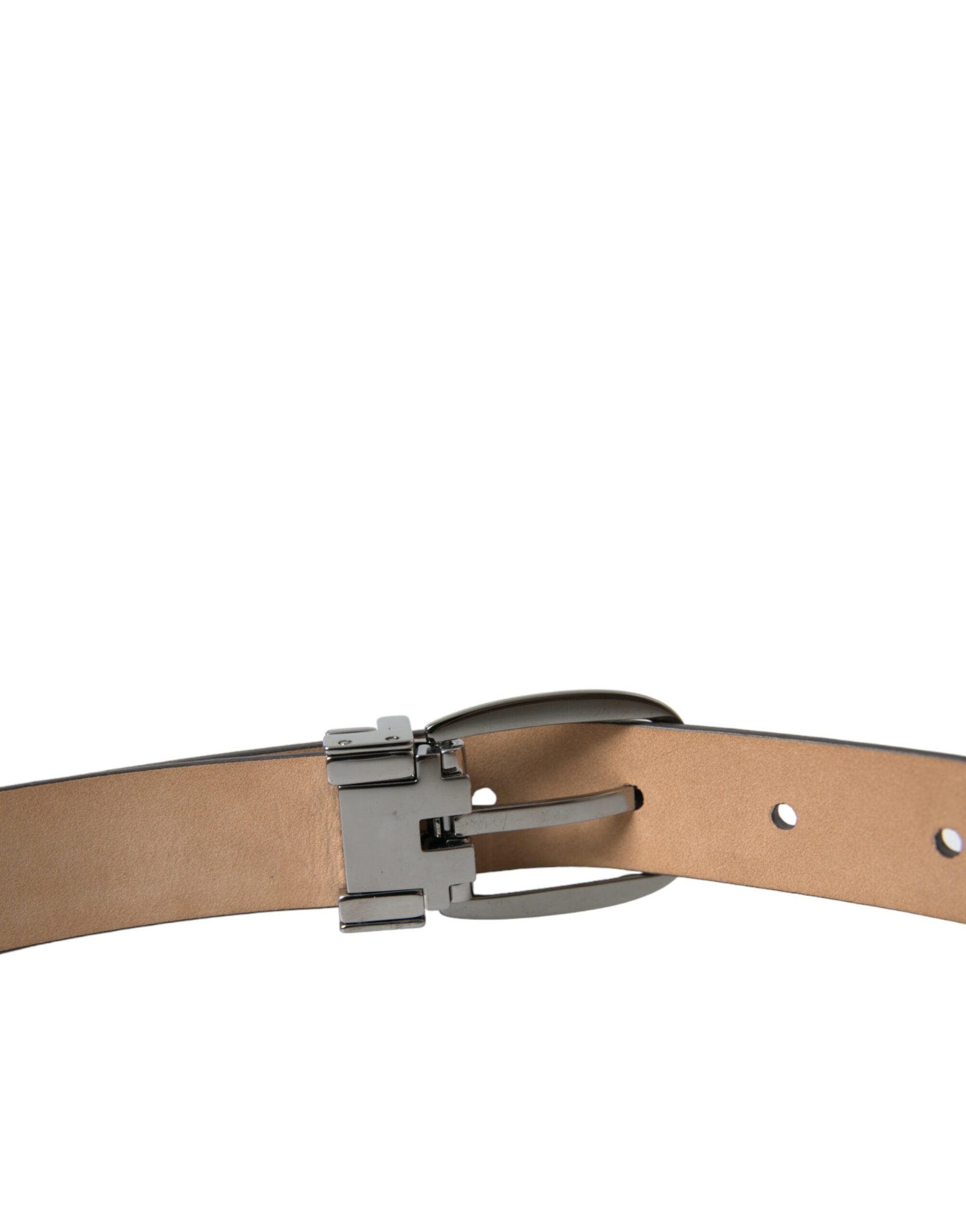 Dolce & Gabbana Elegant Dark Brown Calf Leather Belt - Luksusmuotia Dolce & Gabbana - Tutustu YVES JAVANNI® 