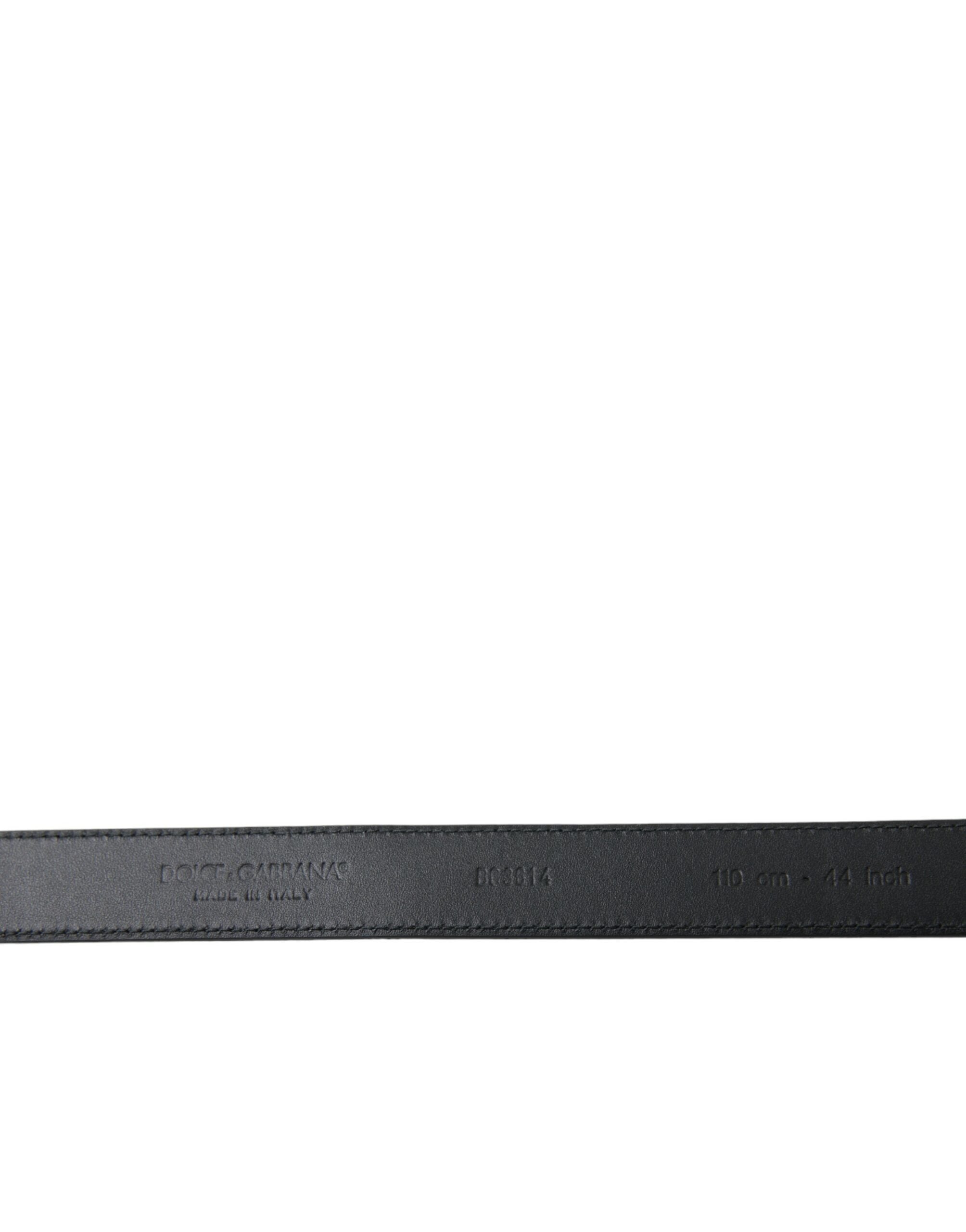 Dolce & Gabbana Elegant Black Leather Belt with Metal Buckle - Luksusmuotia Dolce & Gabbana - Tutustu YVES JAVANNI® 