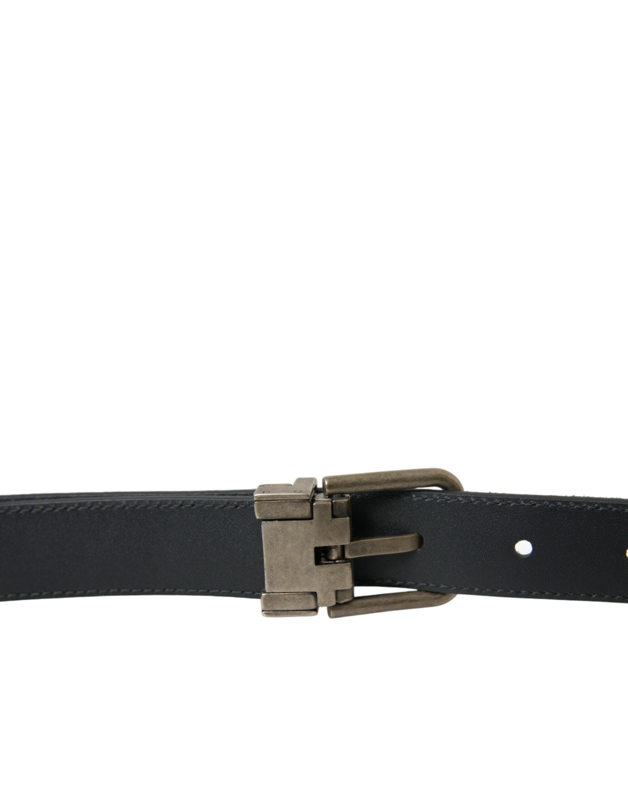 Dolce & Gabbana Elegant Black Leather Belt with Metal Buckle - Luksusmuotia Dolce & Gabbana - Tutustu YVES JAVANNI® 