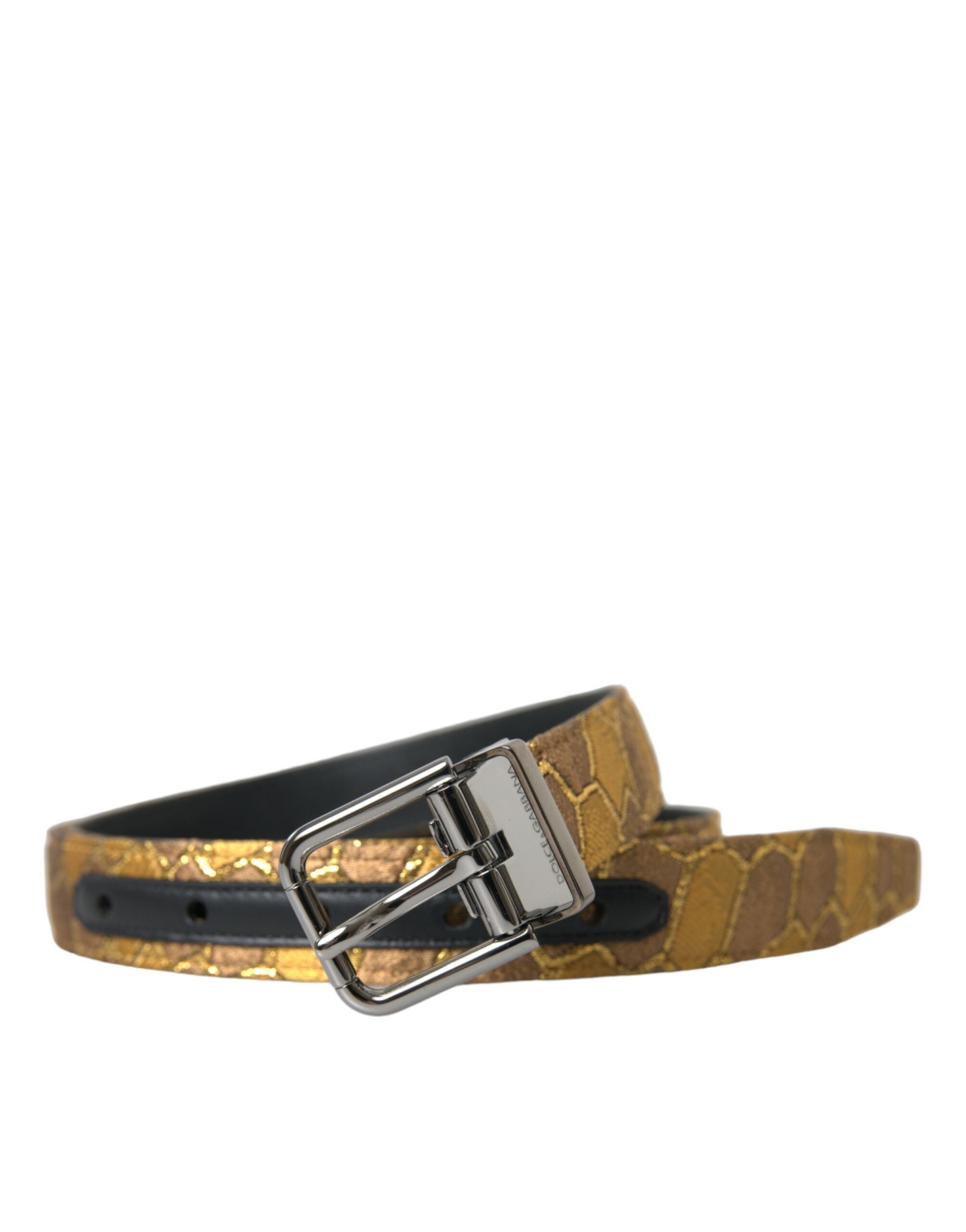 Dolce & Gabbana Elegant Gold Leather Belt - Luksusmuotia Dolce & Gabbana - Tutustu YVES JAVANNI® 