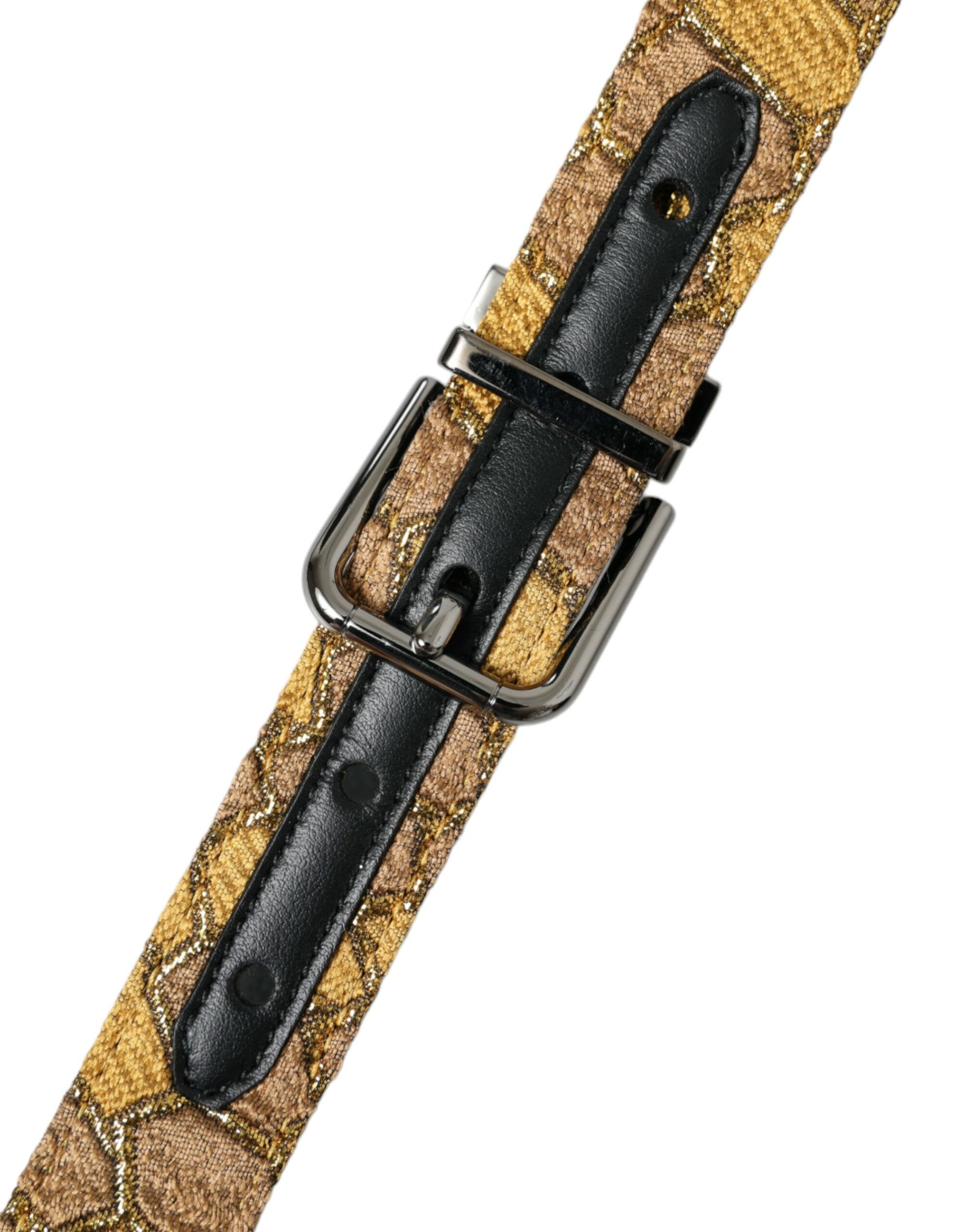 Dolce & Gabbana Elegant Gold Leather Belt - Luksusmuotia Dolce & Gabbana - Tutustu YVES JAVANNI® 